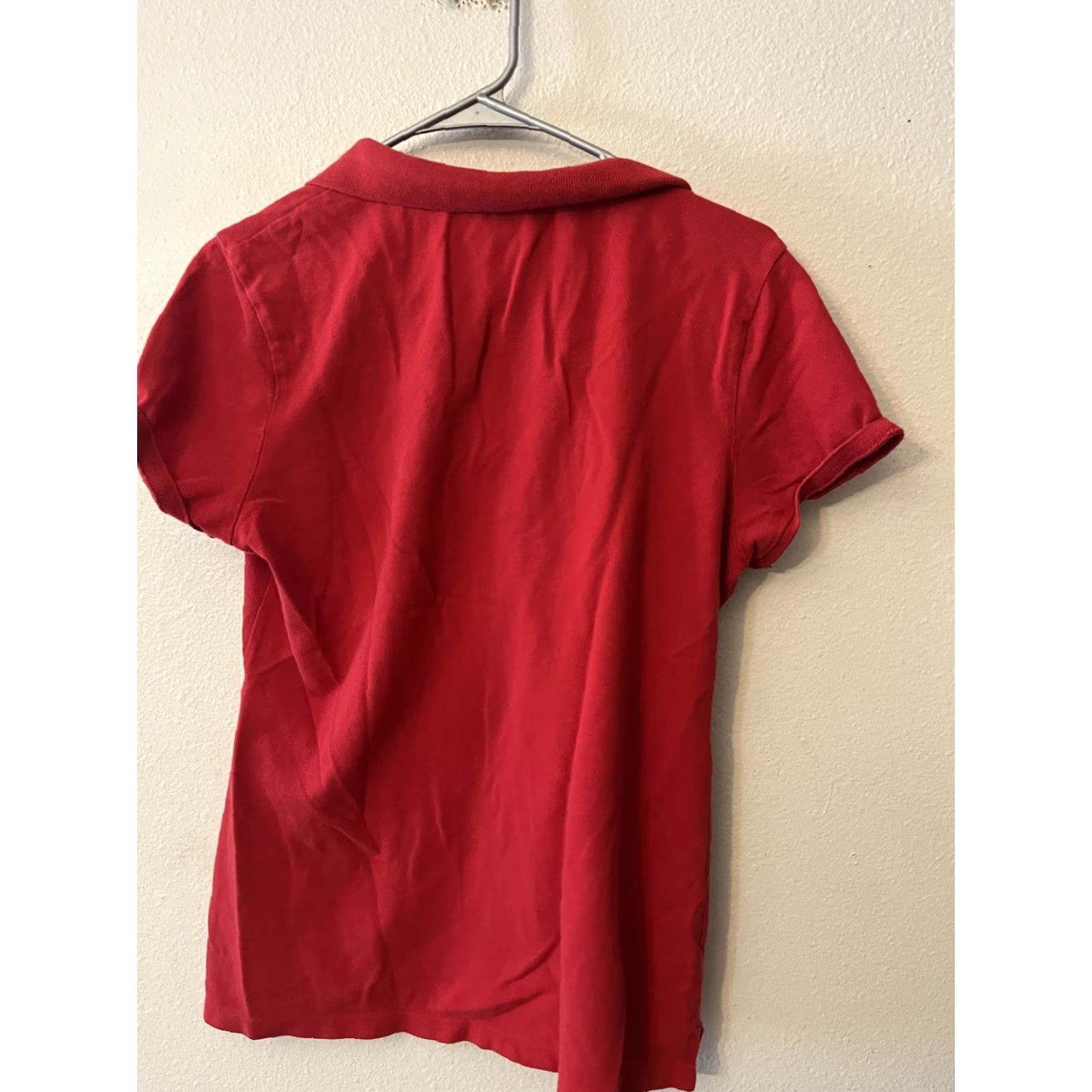 Old Navy Preowned Old Navy Polo Top Womens Large Red Short Sleeve Shirt Polo Womens L Red Size L / US 10 / IT 46 - 3 Thumbnail