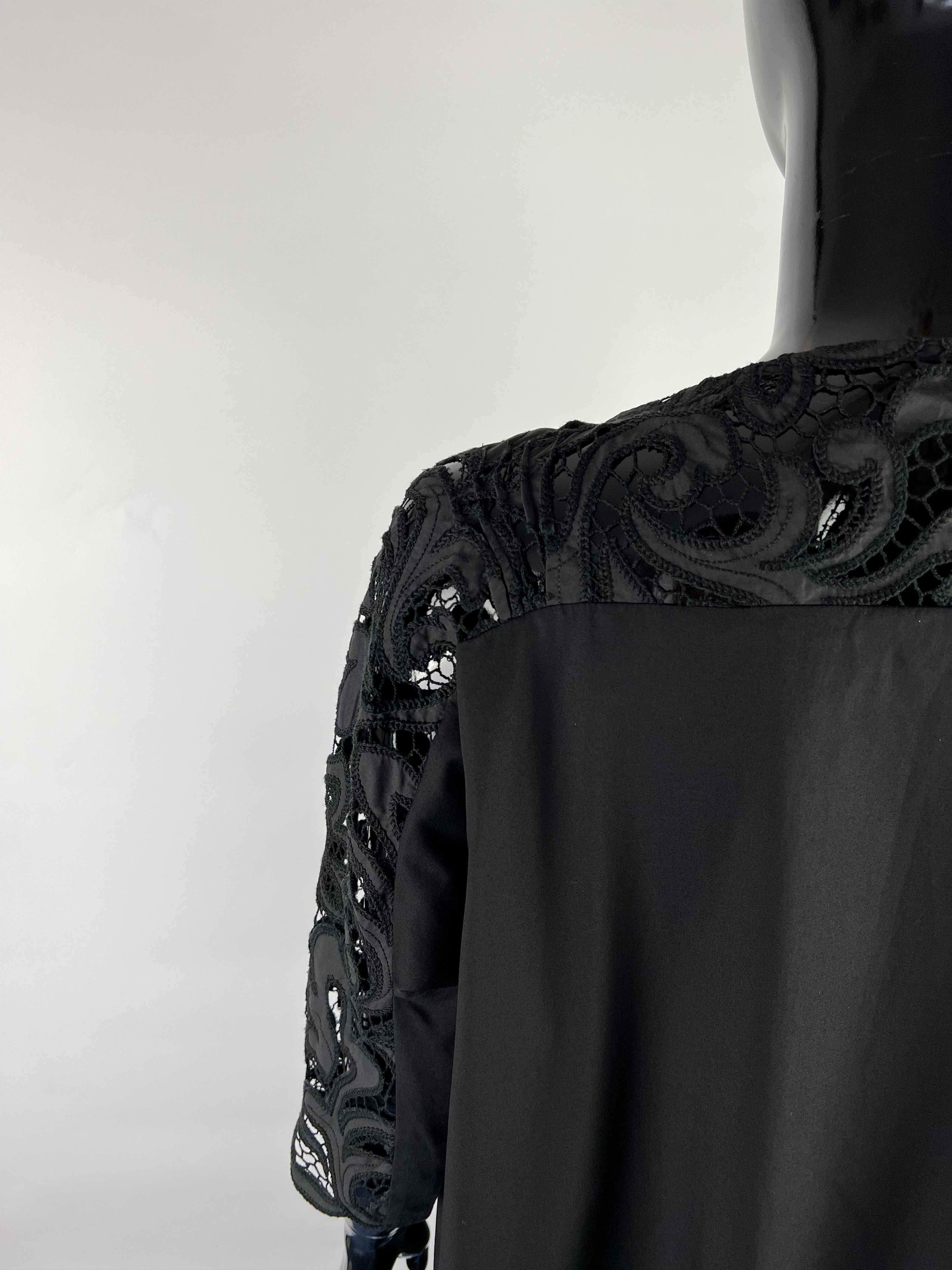 Dries Van Noten Dries Van Noten Black Cotton Lace Dress Size M Size M / US 6-8 / IT 42-44 - 7 Thumbnail