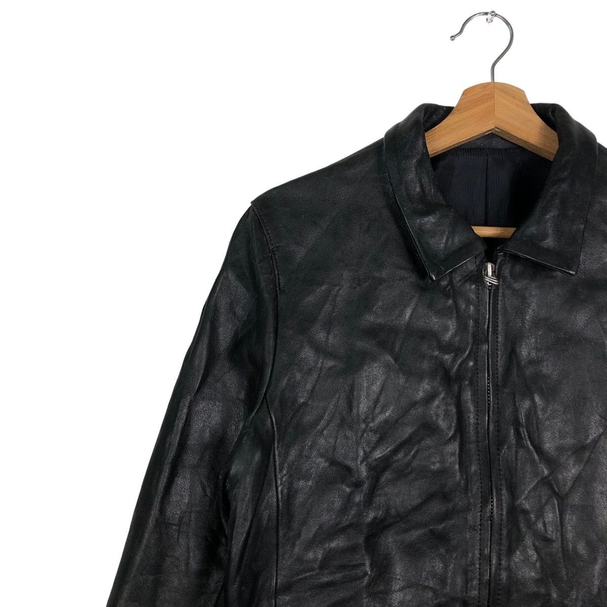 Japanese Brand 🔥Vintage Soft Leather Biker Jacket Kuro Issey Miyake Japan Size US M / EU 48-50 / 2 - 7 Thumbnail