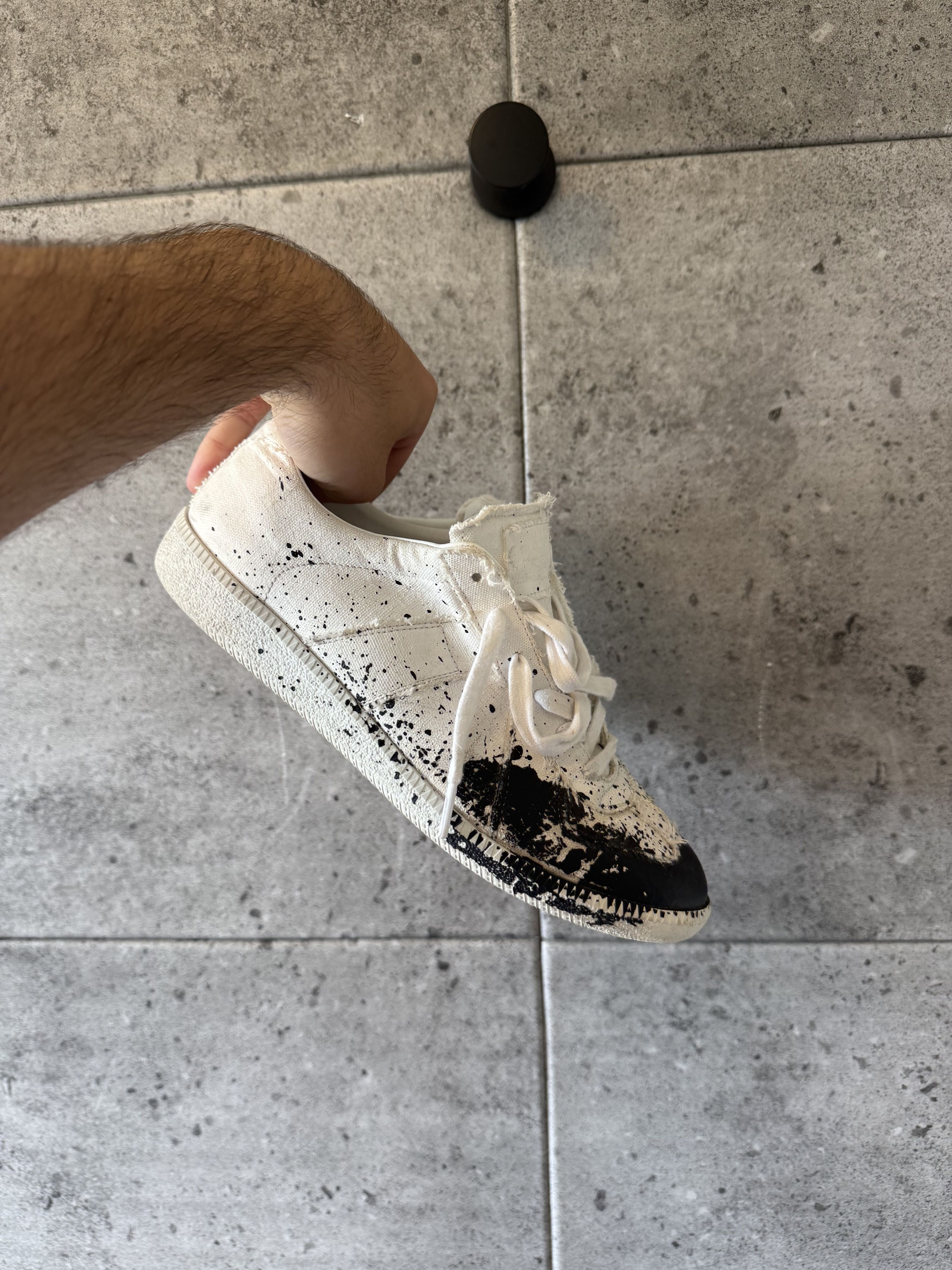 Maison Margiela Maison Margiela canvas paint splatter sneakers Size US 9 / EU 42 - 1 Thumbnail