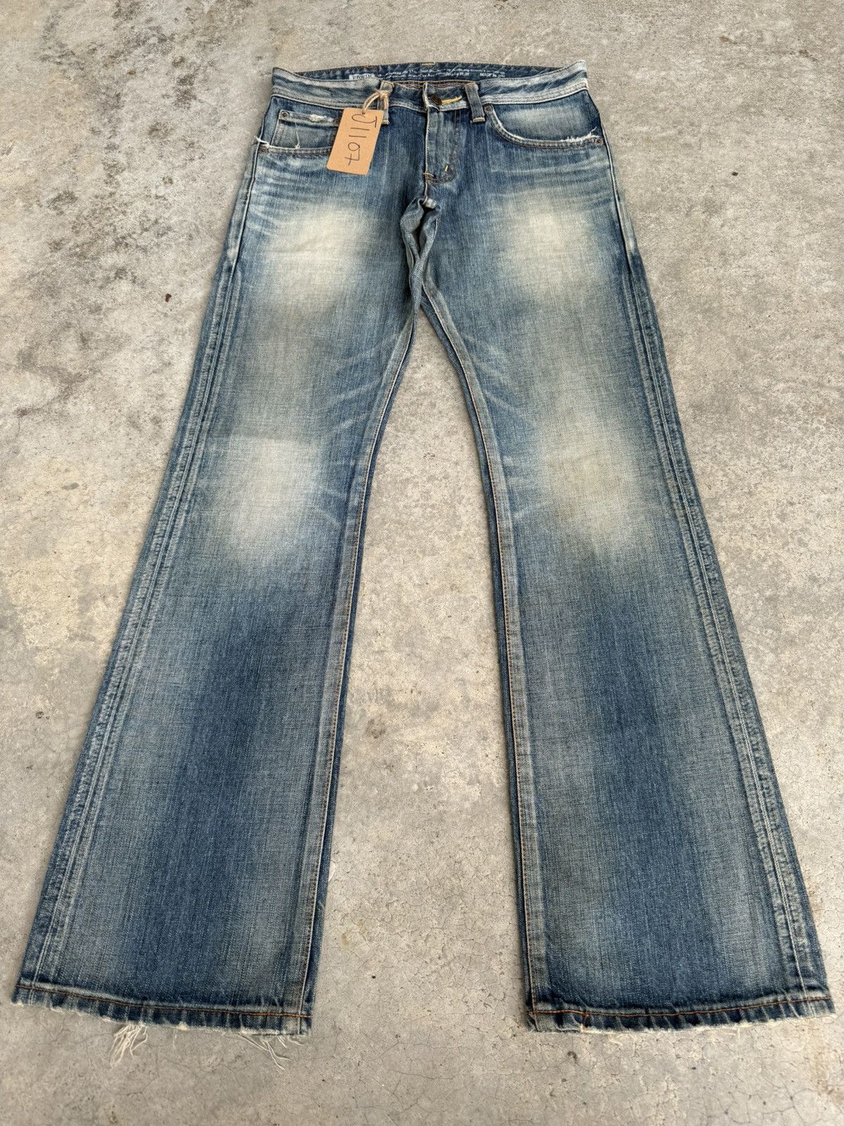 Le Grande Bleu (L.G.B.) Japanese Edwin 511 RV Flared Jeans Distressed Mud wash Size US 30 / EU 46 - 3 Thumbnail