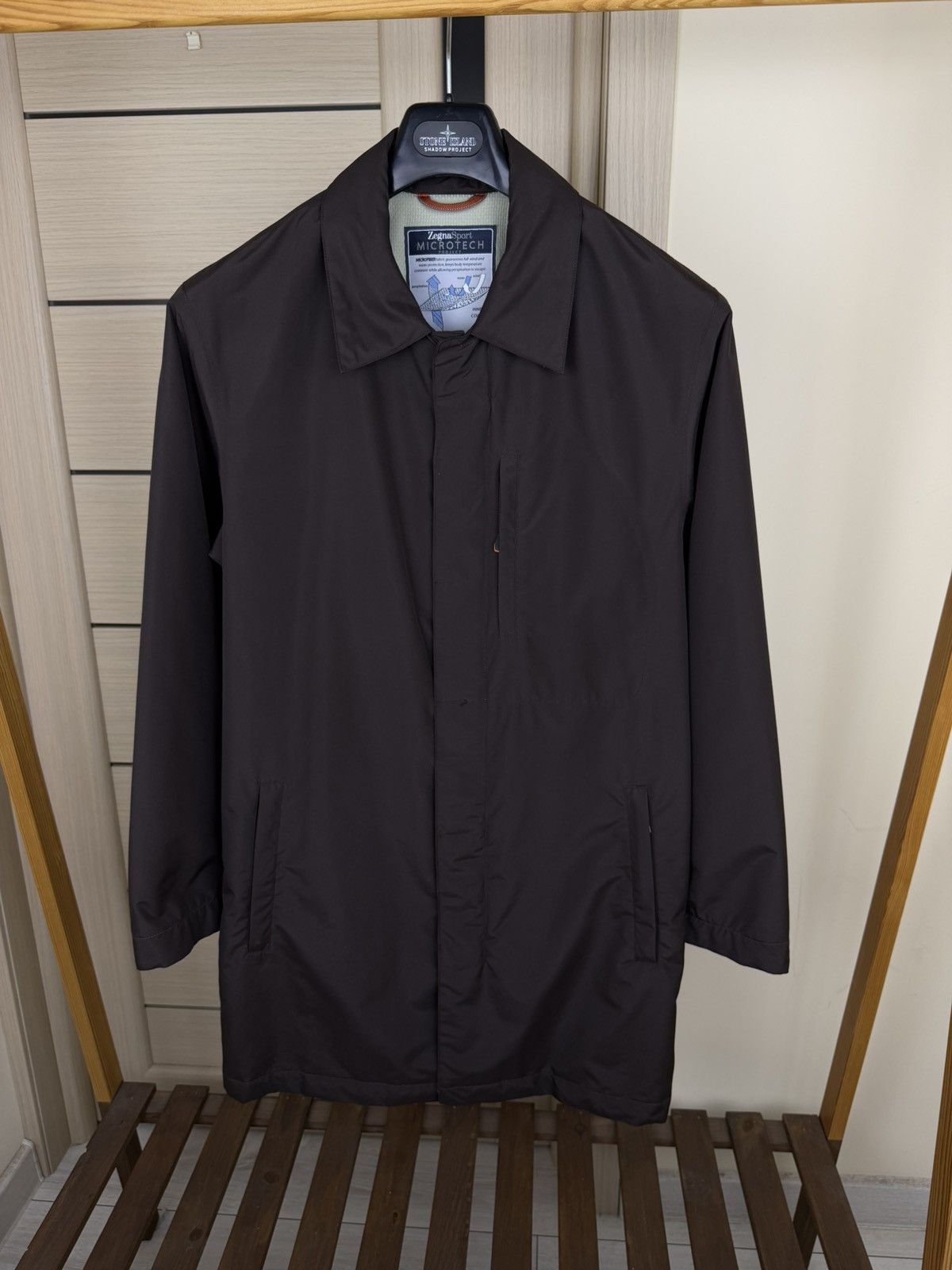 Ermenegildo Zegna Zegna Sport microtech project men's raincoat in brown size M Size US M / EU 48-50 / 2 - 3 Thumbnail