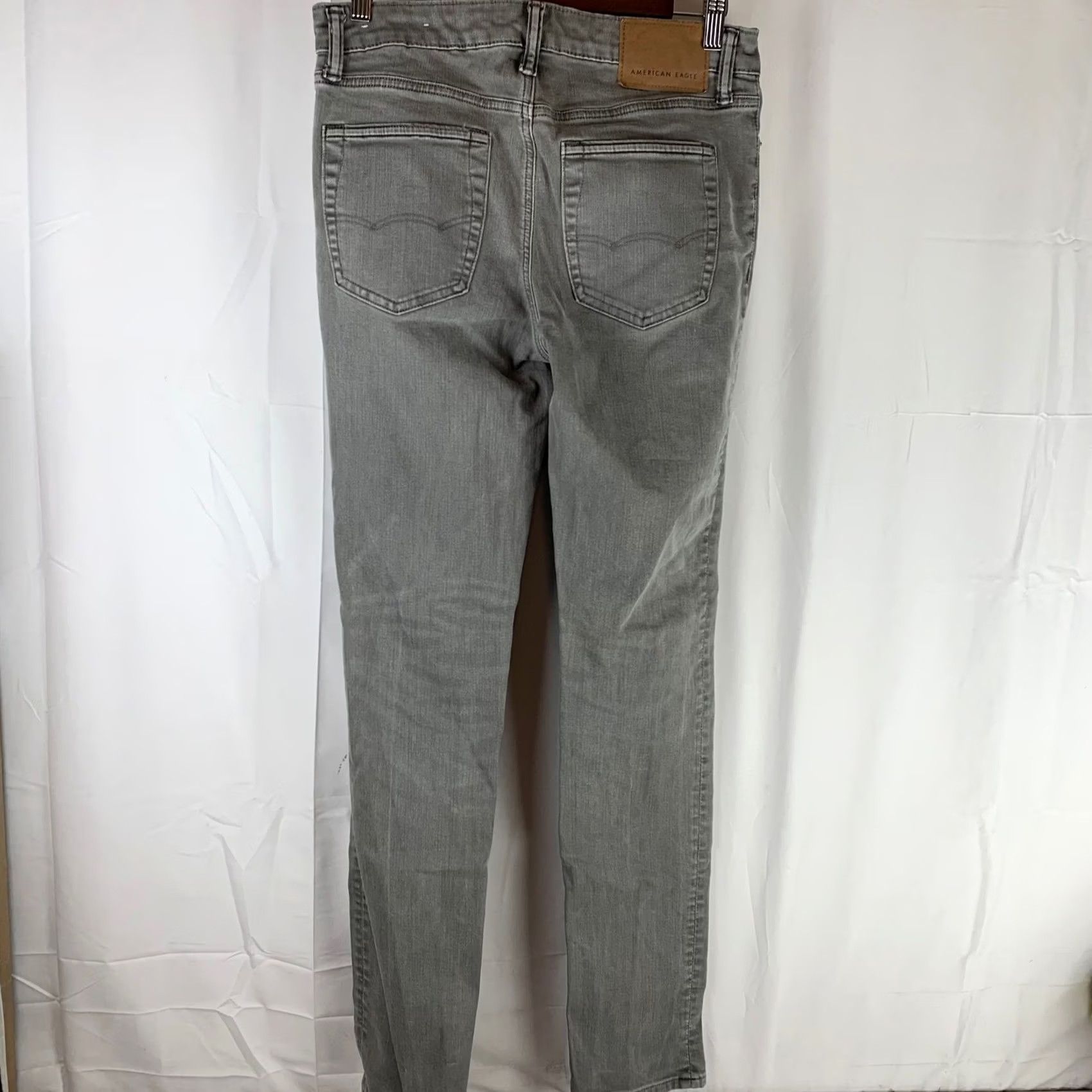Vintage American Eagle Slim Jeans Mens 30x34 Grey Ne(x)t Level Flex Stretch Denim Jeans Size US 30 / EU 46 - 6 Thumbnail