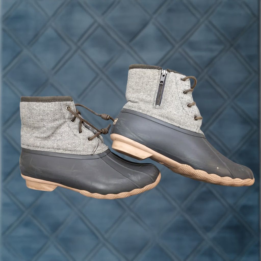 Sperry Sperry Snow Boots Womens 9.5 Gray Wool Ankle Insulated Zip Duck Boot STS83688 Size US 10 / IT 40 - 1 Thumbnail