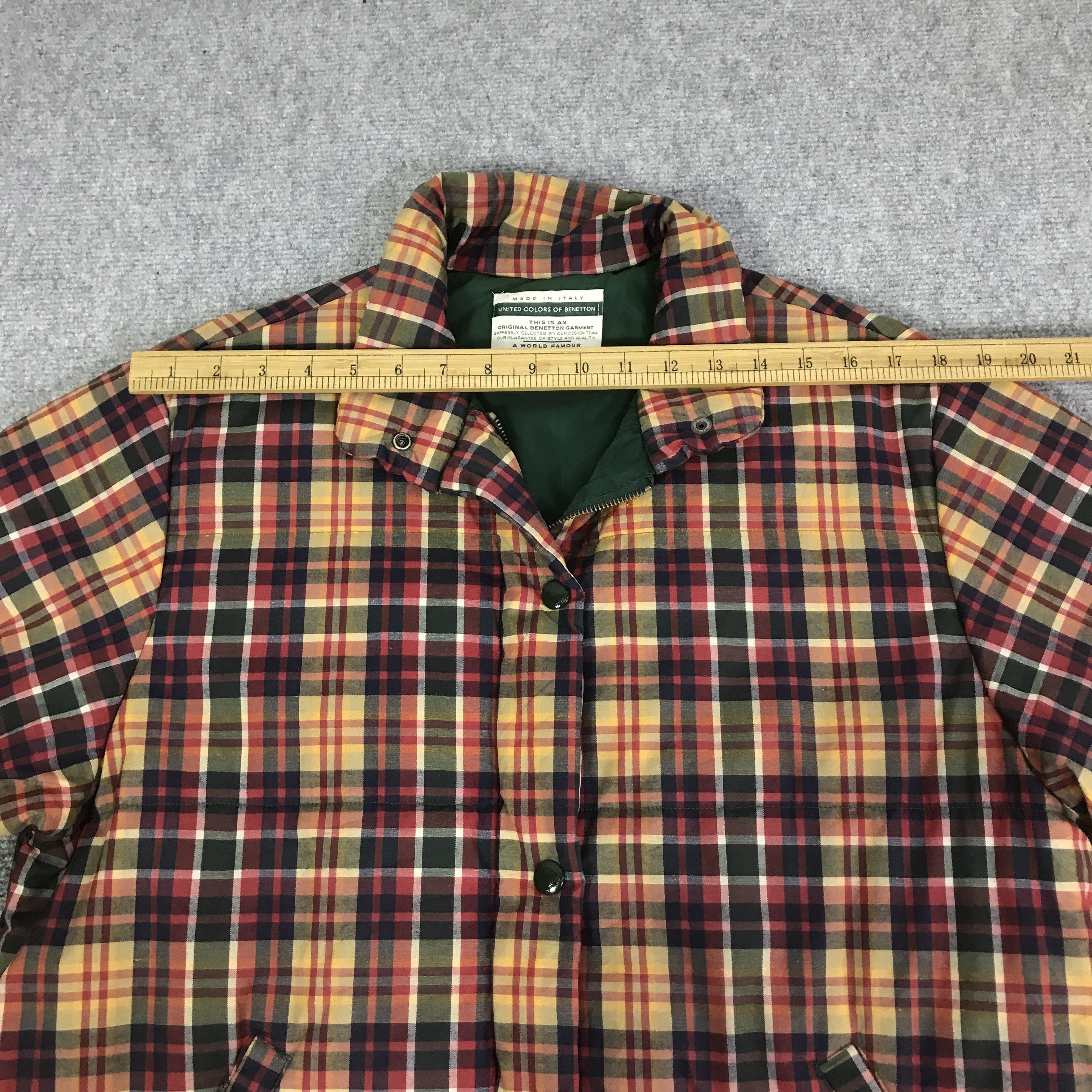 United Colors Of Benetton TARTAN UNITED COLOURS OF BENETTON QUILTED JACKET K84B1 Size US L / EU 52-54 / 3 - 5 Thumbnail