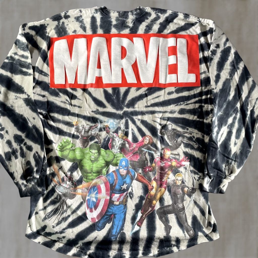 Vintage VINTAGE Marvel Avengers Sweatshirt Mens Medium Tie Dye Spirit Jersey Long Sleeve Size US M / EU 48-50 / 2 - 1 Thumbnail
