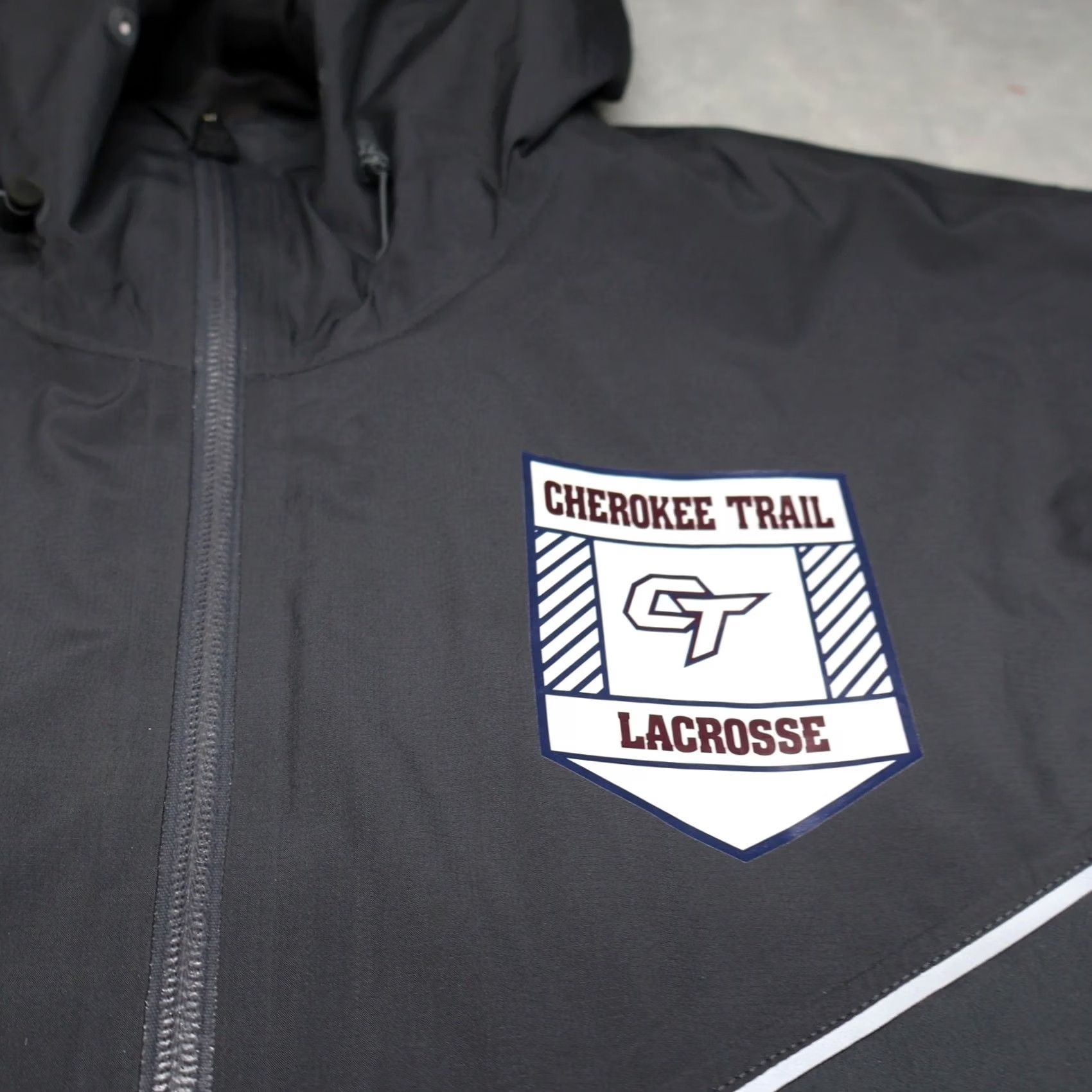 Nike Nike Lacrosse Jacket Mens Large Grey Storm-FIT Windbreaker Full Zip Pockets Logo Zip Lightweight Lined Polyester Casual Travel Size US L / EU 52-54 / 3 - 4 Thumbnail