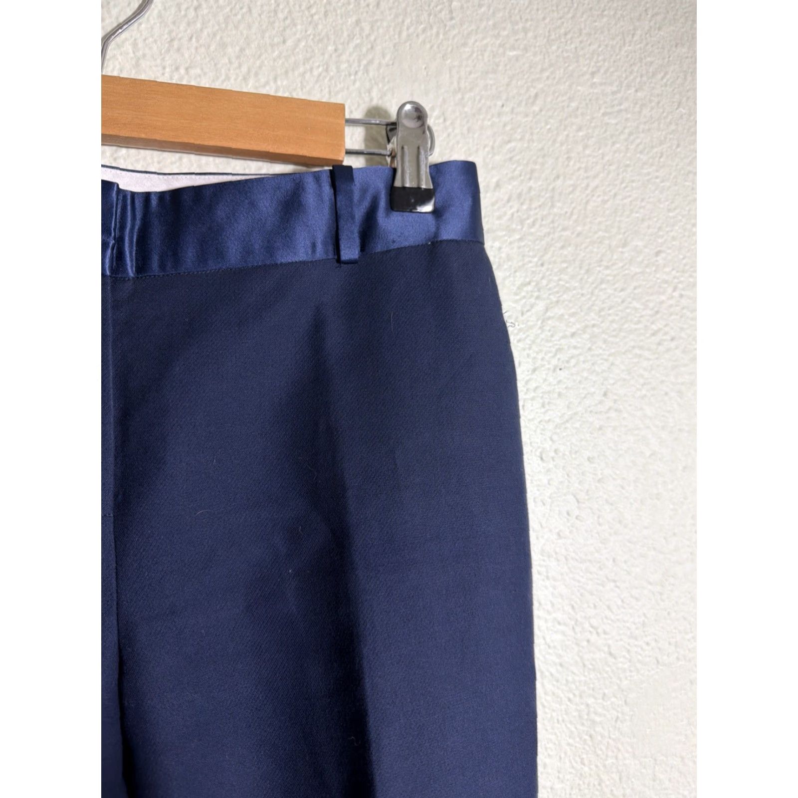Vintage VINTAGE Kate Spade New York Women's Dress Pants Navy Blue Cotton Pleated Size 0 28x28 Flaws Belt Loop Missing Fastener Parts Womens Size 25" / US 0 / IT 36 - 5 Thumbnail
