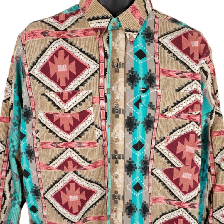 Wrangler VINTAGE Frontier Series Western Shirt Mens Size Large Southwestern Cowboy Wrangler Size US L / EU 52-54 / 3 - 2 Thumbnail