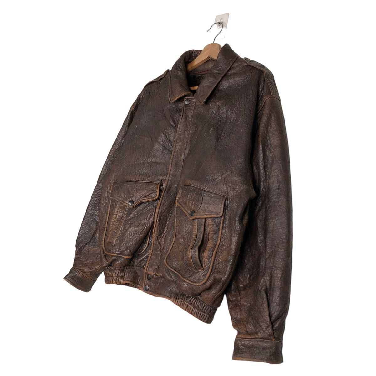 Genuine Leather 🔥VINTAGE FLY LEATHER JACKET YARD SELECTION ISSEY MIYAKE Size US M / EU 48-50 / 2 - 2 Thumbnail