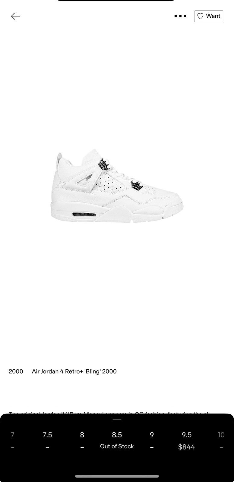 Jordan Brand Air Jordan 4 bling Size US 8.5 / EU 41-42 - 13 Thumbnail