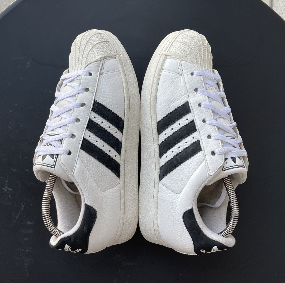 Vintage 😍 Vintage 2002 Adidas Superstar Leather Trainers Shoes White Size US 7 / EU 40 - 10 Thumbnail