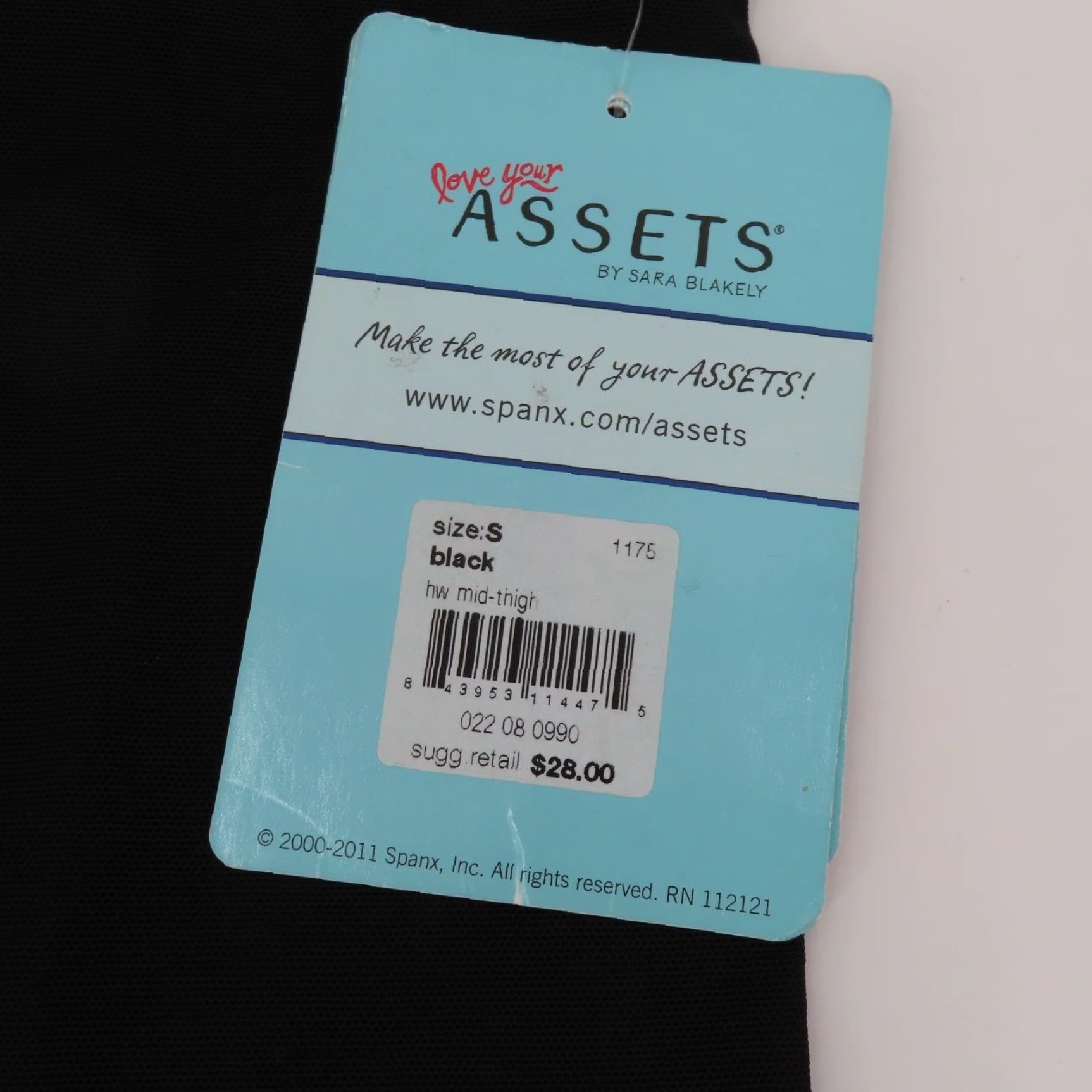 Spanx SPANX Assets Womens Small Black High Waist Shapewear Shorts NEW Size 28" / US 6 / IT 42 - 5 Thumbnail