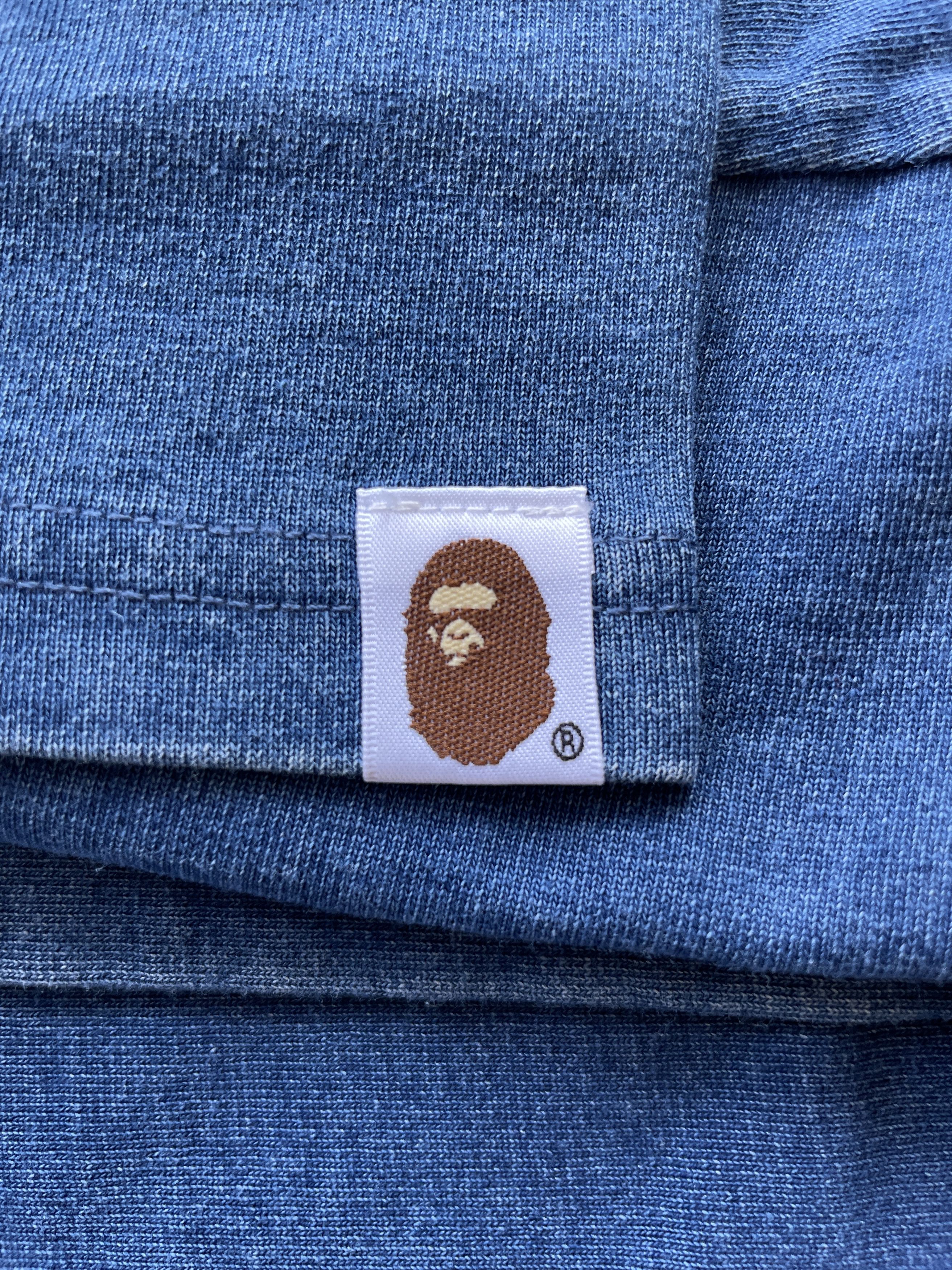 Bape BAPE APE HEAD INDIGO TEE Size US M / EU 48-50 / 2 - 7 Thumbnail