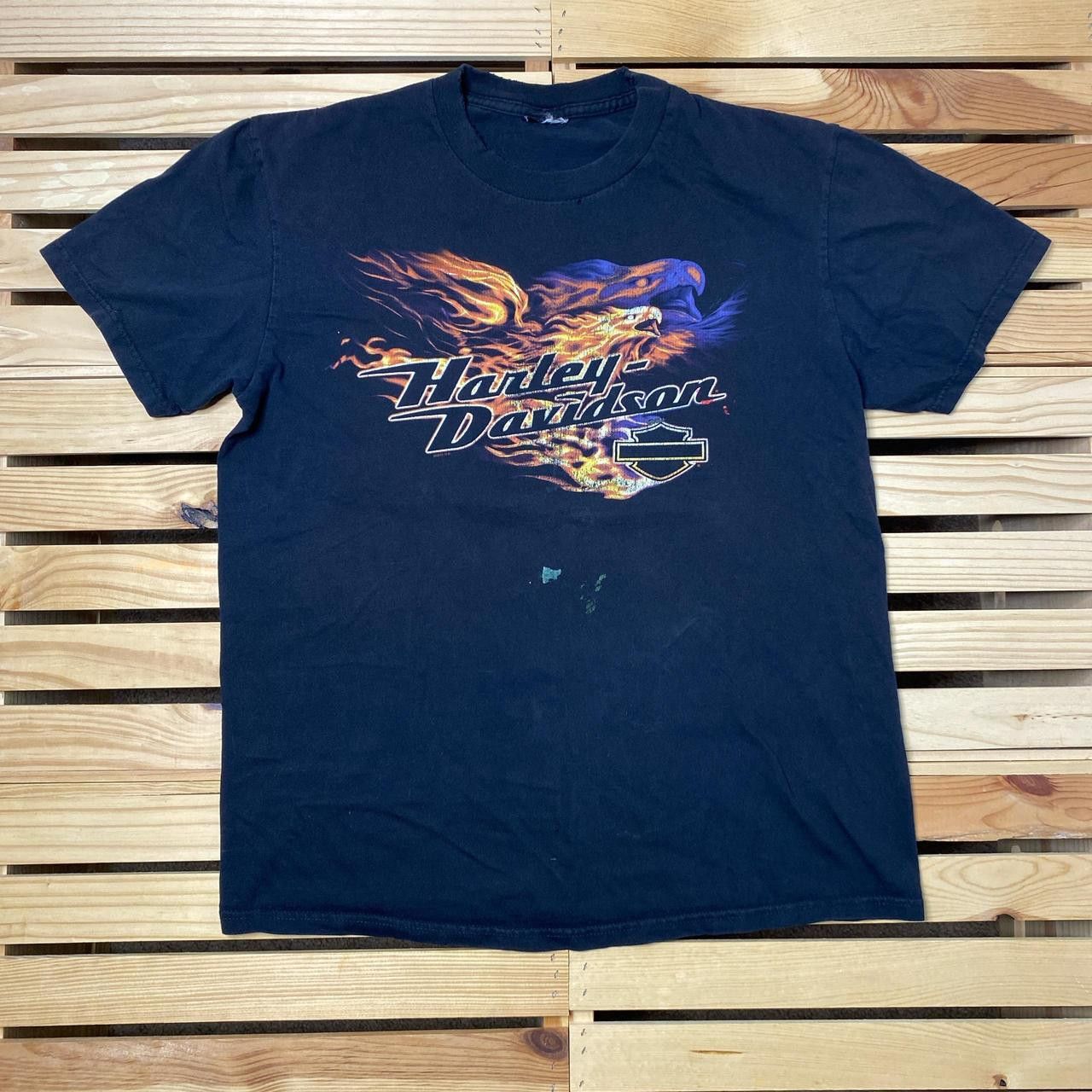 Harley Davidson Harley Davidson GA 2010 Black Thrashed Biker Tee Size Large Size US L / EU 52-54 / 3 - 1 Thumbnail