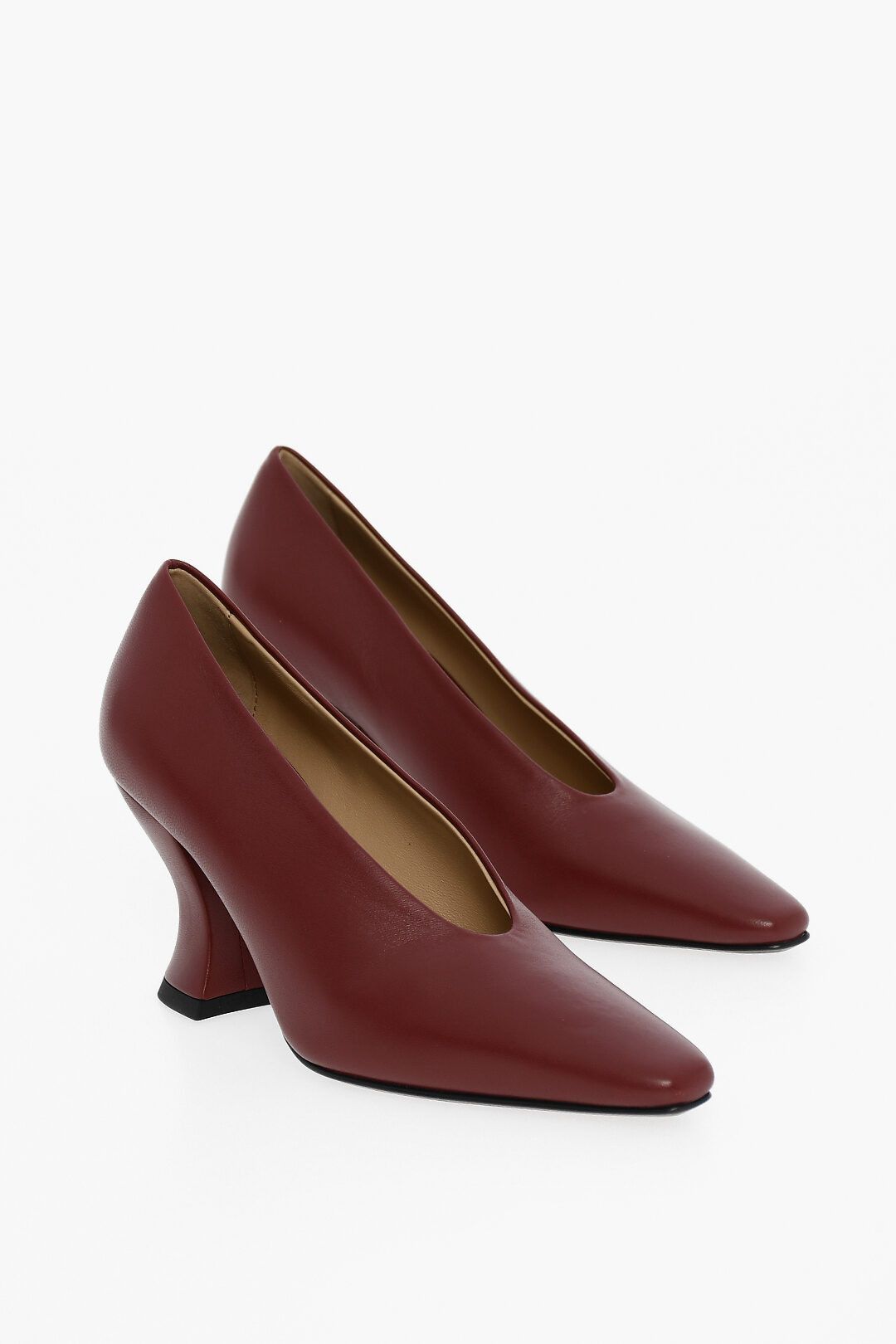image of Bottega Veneta O1Dk11S0124 Heel Shoes In Burgundy, Women's (Size 7)
