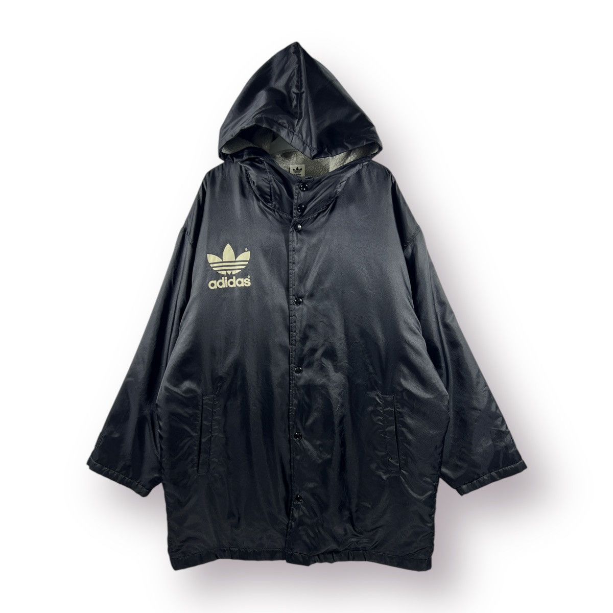 Adidas 🔥 Vtg 90's Adidas Trefoil sportwear long jacket big logo Size US L / EU 52-54 / 3 - 2 Thumbnail