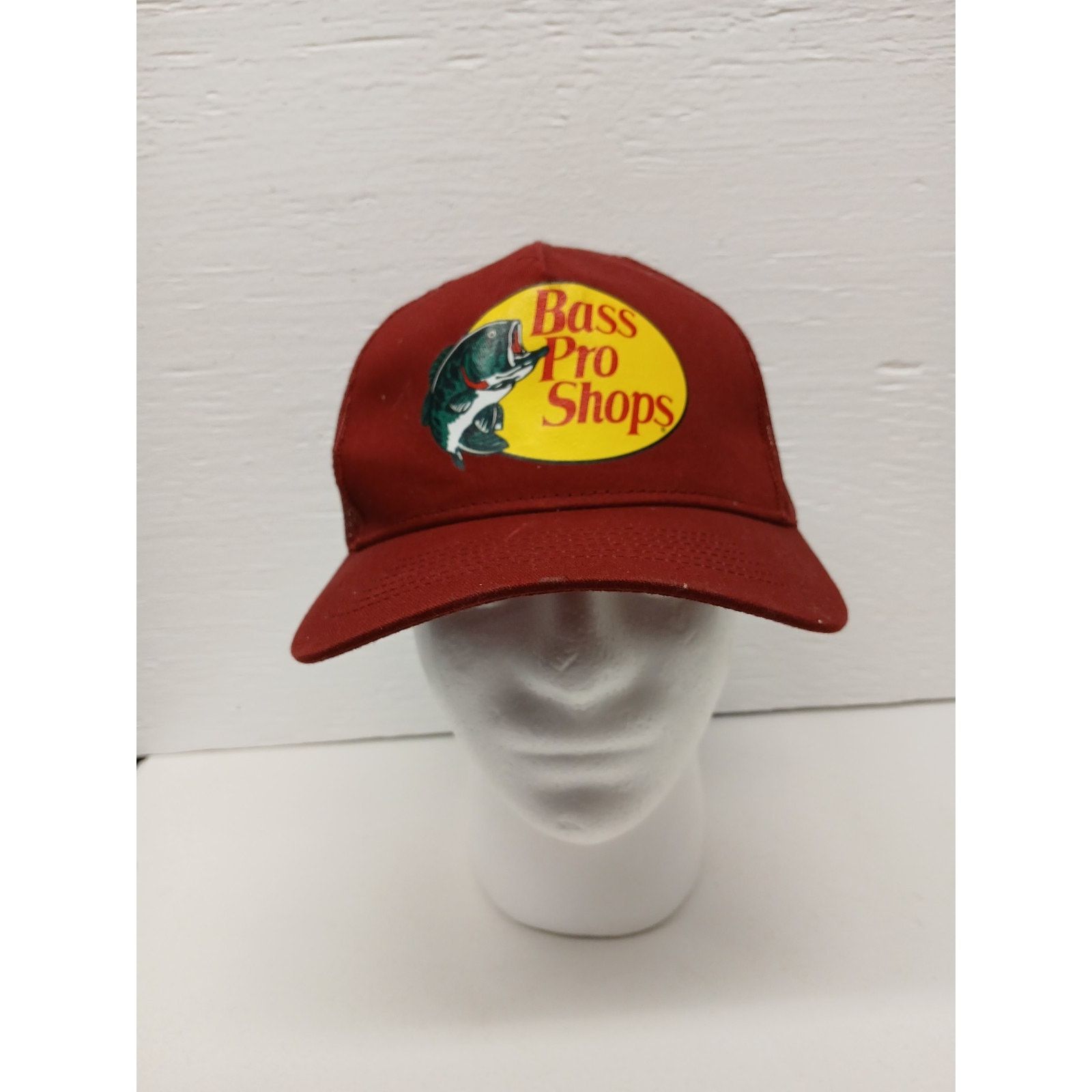 Bass Pro Shops Bass Pro Shops (OSFM) Red Snapback Mesh Trucker Hat Size ONE SIZE - 1 Thumbnail