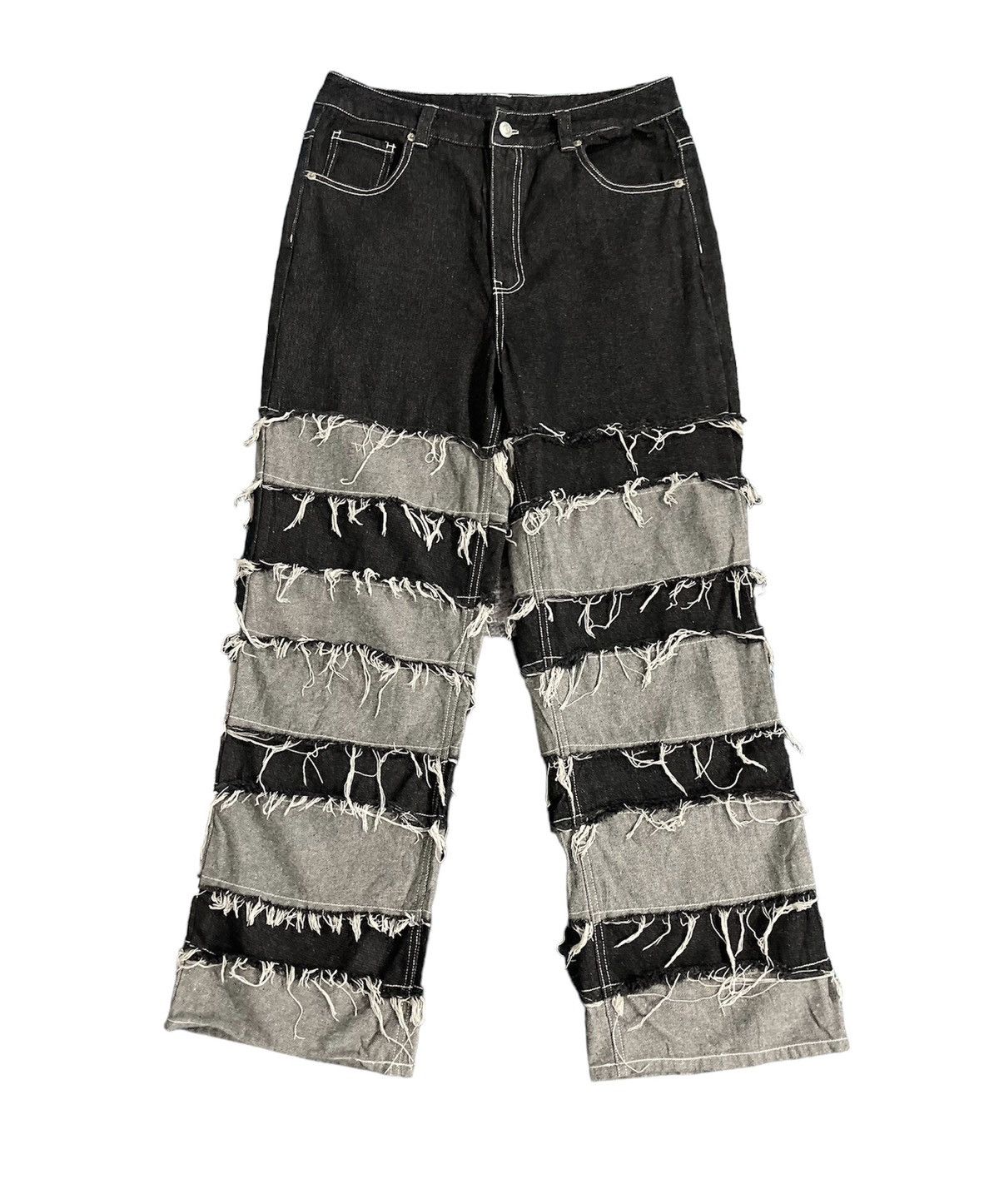 image of Design Patchwork Unbrand Denim in Dark Blue, Men's (Size 31)