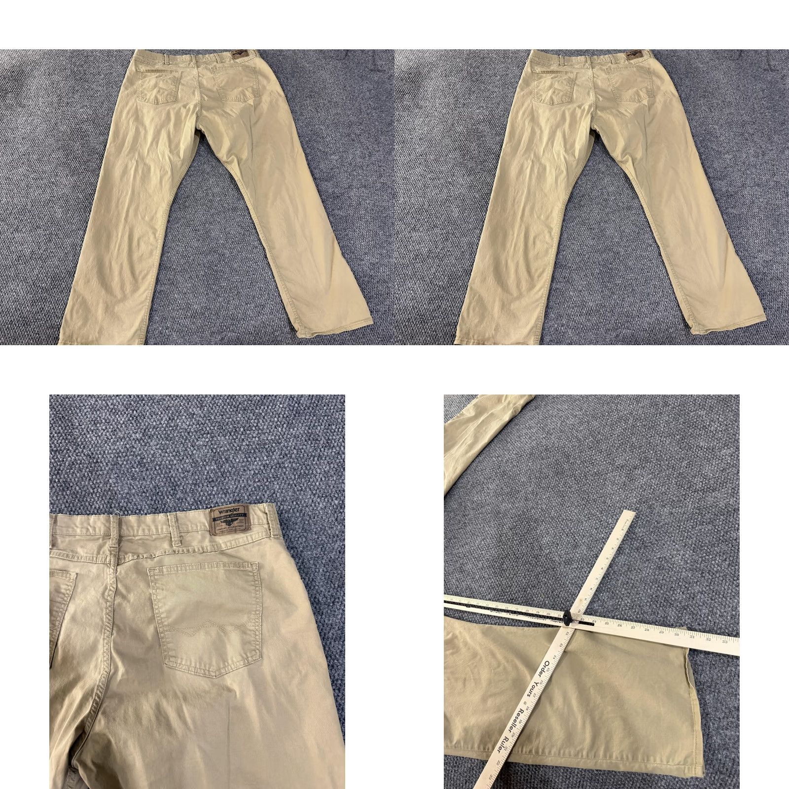 Wrangler Wrangler Pants Mens 40x30 Beige Straight Fit Flex Stretch Chino 5 Pocket Casual Size US 40 / EU 56 - 8 Thumbnail