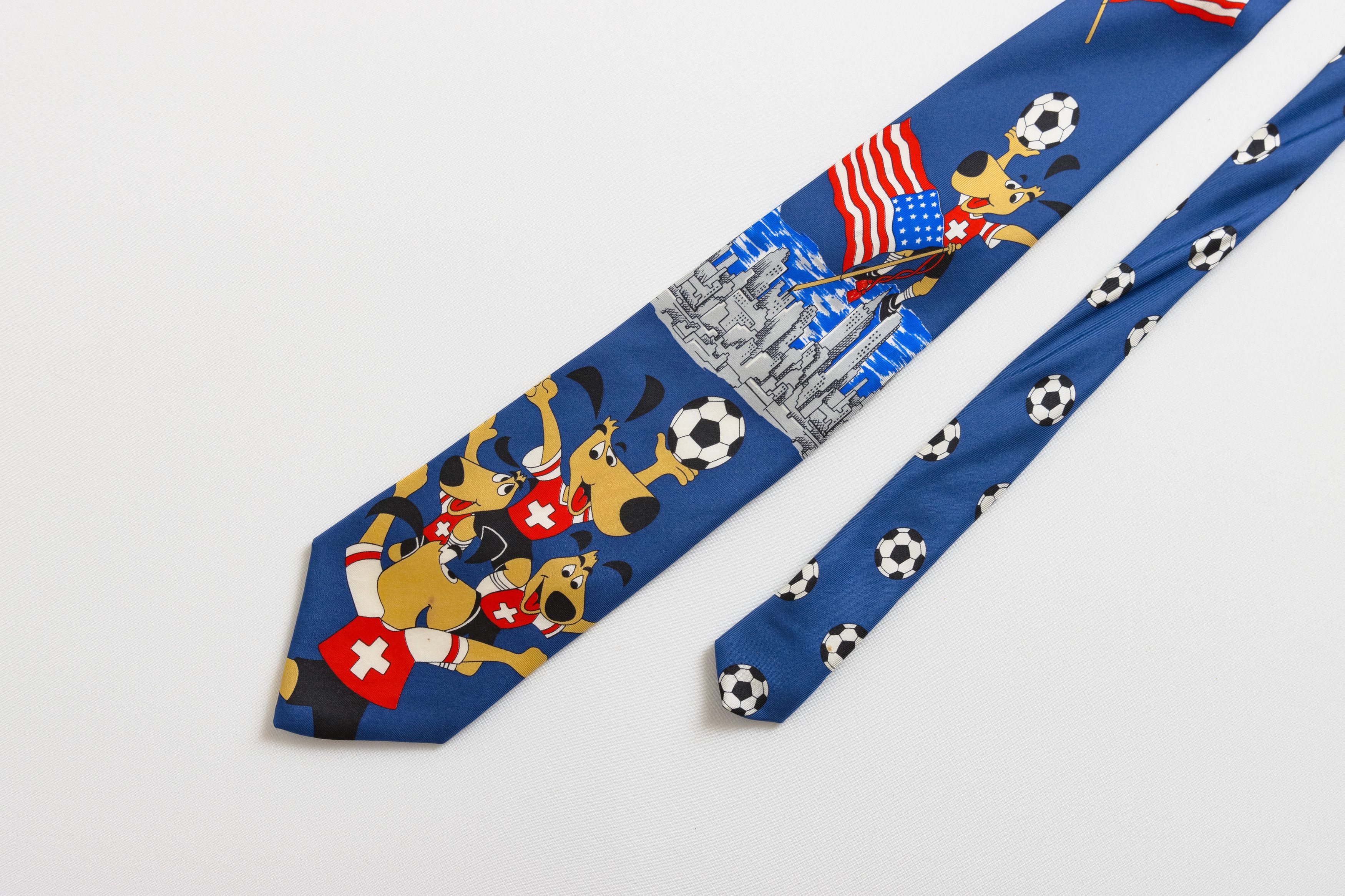 Vintage Worlds Cup 94 Tie silk abstract print necktie 023 Size ONE SIZE - 1 Thumbnail