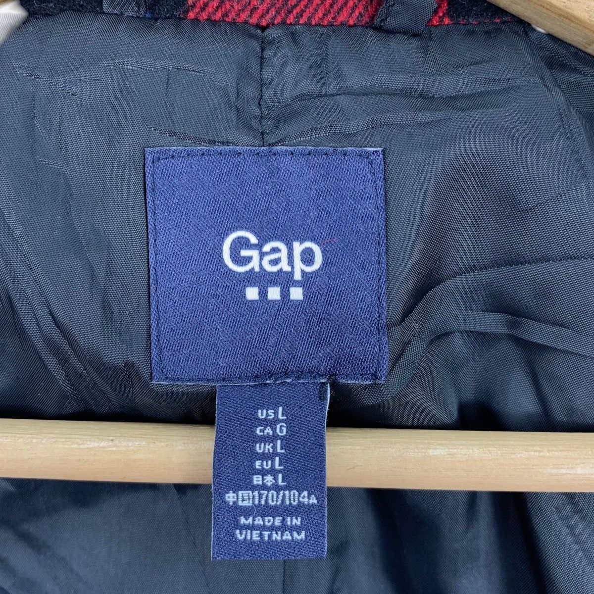 Gap GAP Casualwear Checkered Tartan Design Wool Peacoat Jacket Size L / US 10 / IT 46 - 7 Thumbnail
