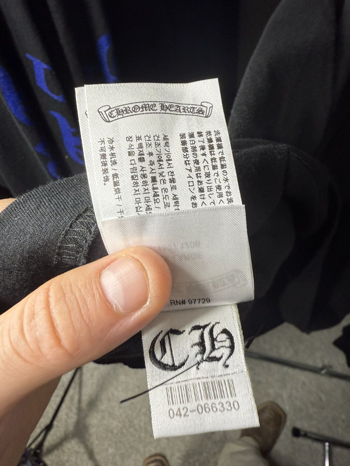 Chrome Hearts Chrome Hearts Black/Blue Longsleeve Tee Size US XL / EU 56 / 4 - 6 Thumbnail