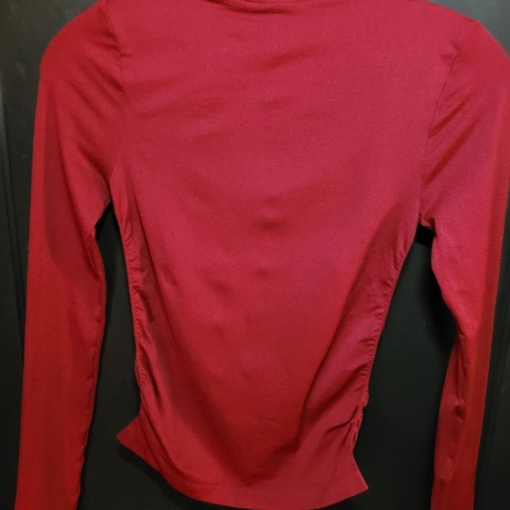 FILLES A PAPA Papaya, long sleeve ,side ruching,deep red, pre loved, small Size S / US 4 / IT 40 - 9 Thumbnail
