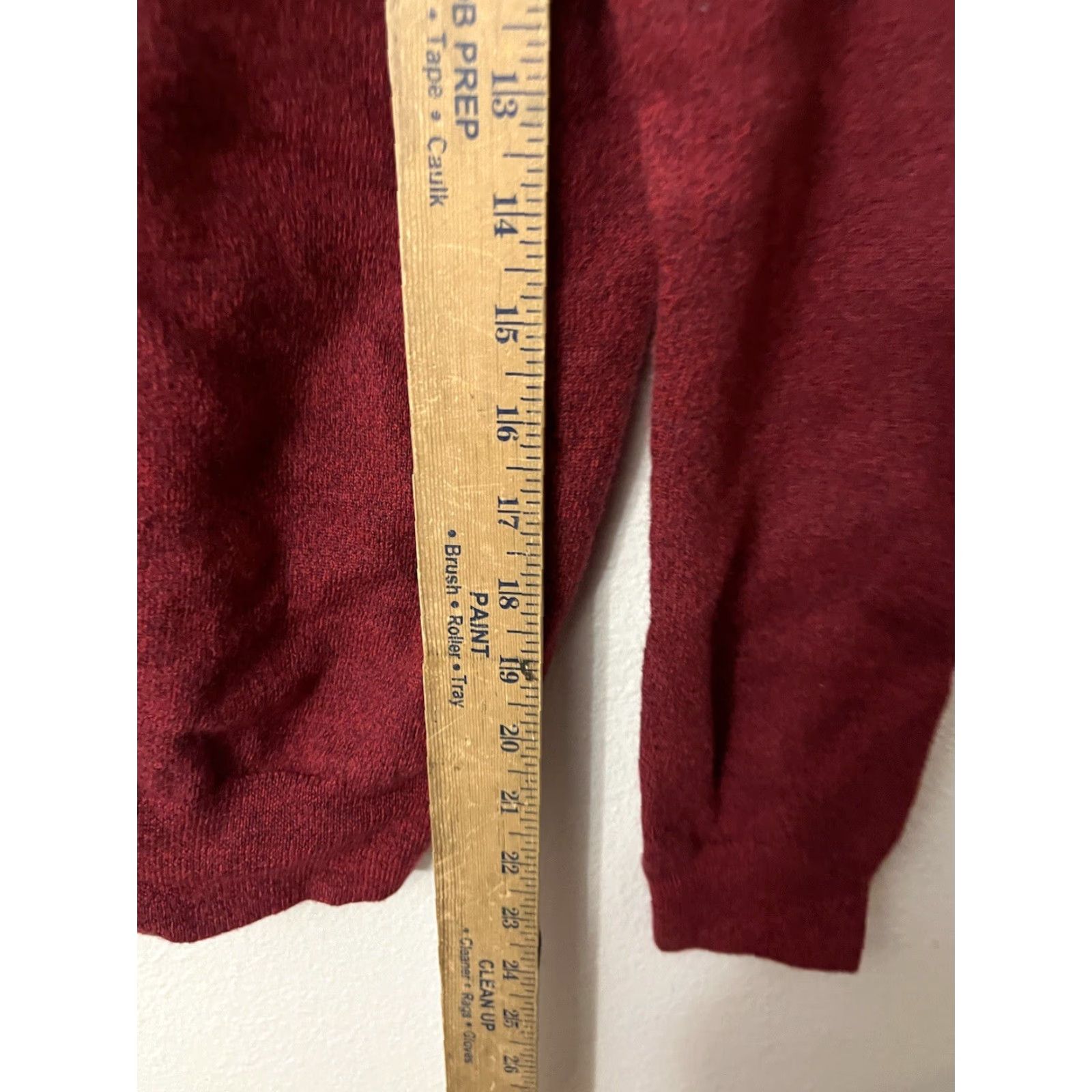 Express Express Sweater Men's V-Neck Long Sleeve Red Merino Wool M Slim Classic Modern Pullover Knit Solid Size US M / EU 48-50 / 2 - 4 Thumbnail