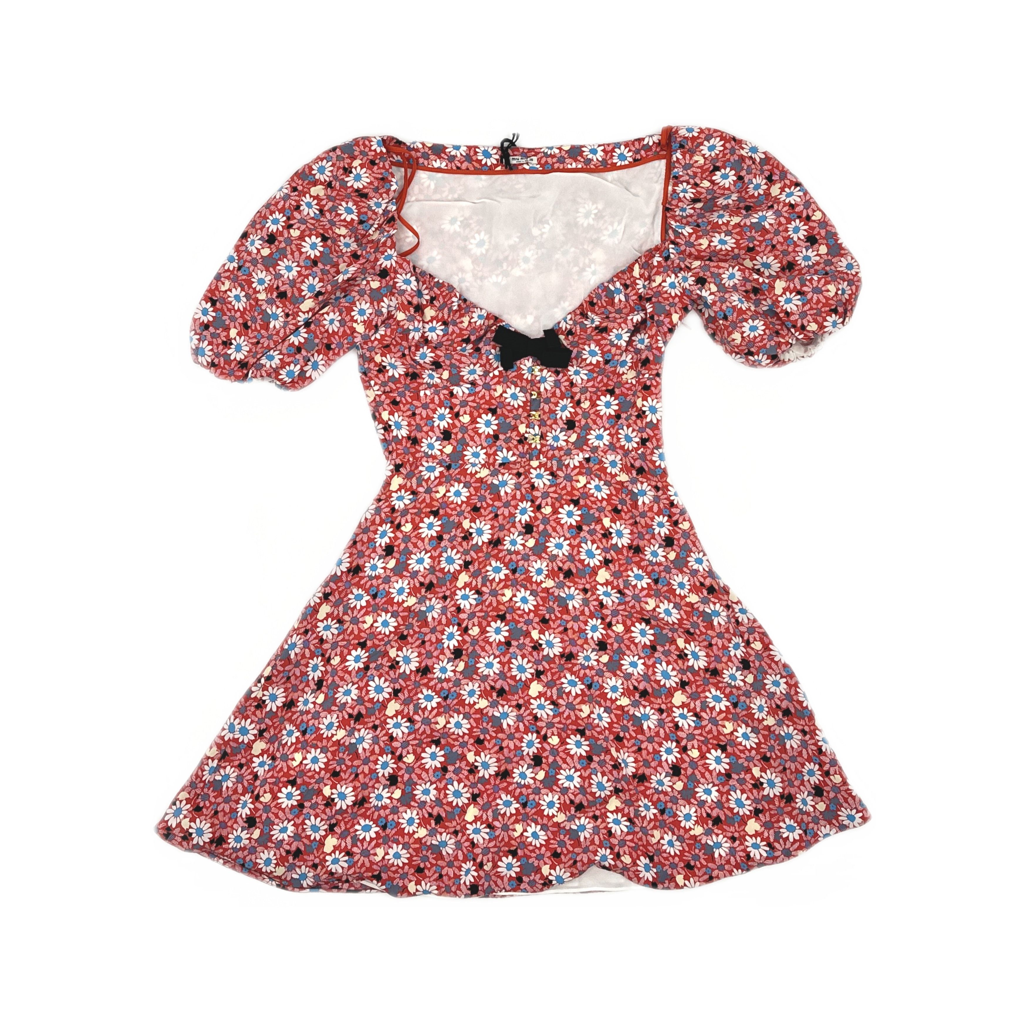 Miu Miu Miu Miu Floral Mini Dress Size 36 Size XS / US 0-2 / IT 36-38 - 1 Thumbnail