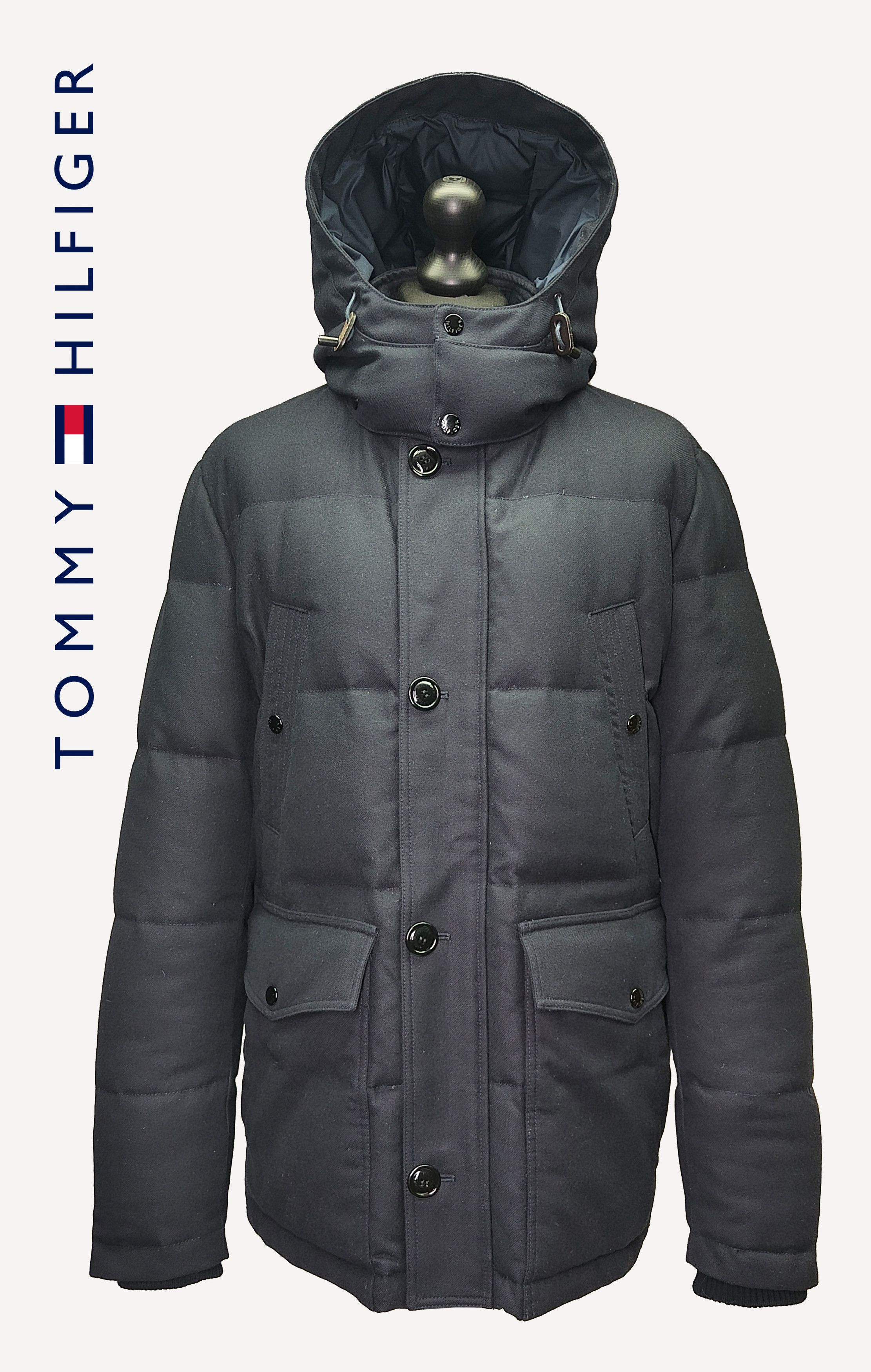 Tommy Hilfiger TOMMY HILFIGER _ ITALY _ NAVY _ TAILORED _ DOWN _WOOL PARKA Size US L / EU 52-54 / 3 - 1 Thumbnail