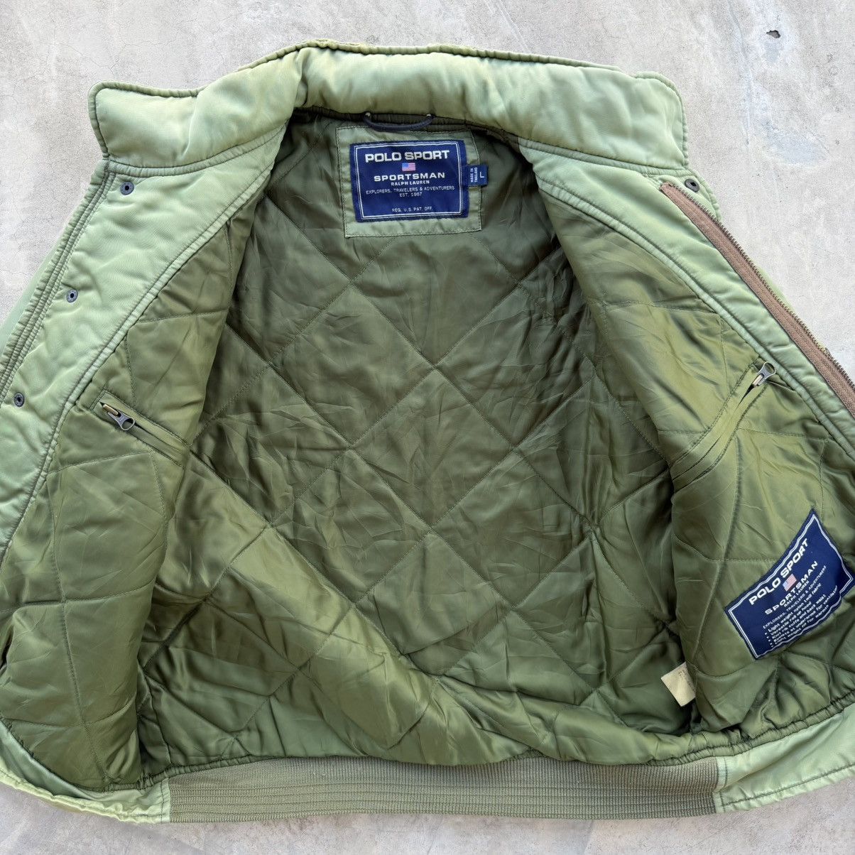 Polo Ralph Lauren 00’s Polo Sportsman Ralph Lauren Military Bomber Jacket Size US L / EU 52-54 / 3 - 5 Thumbnail