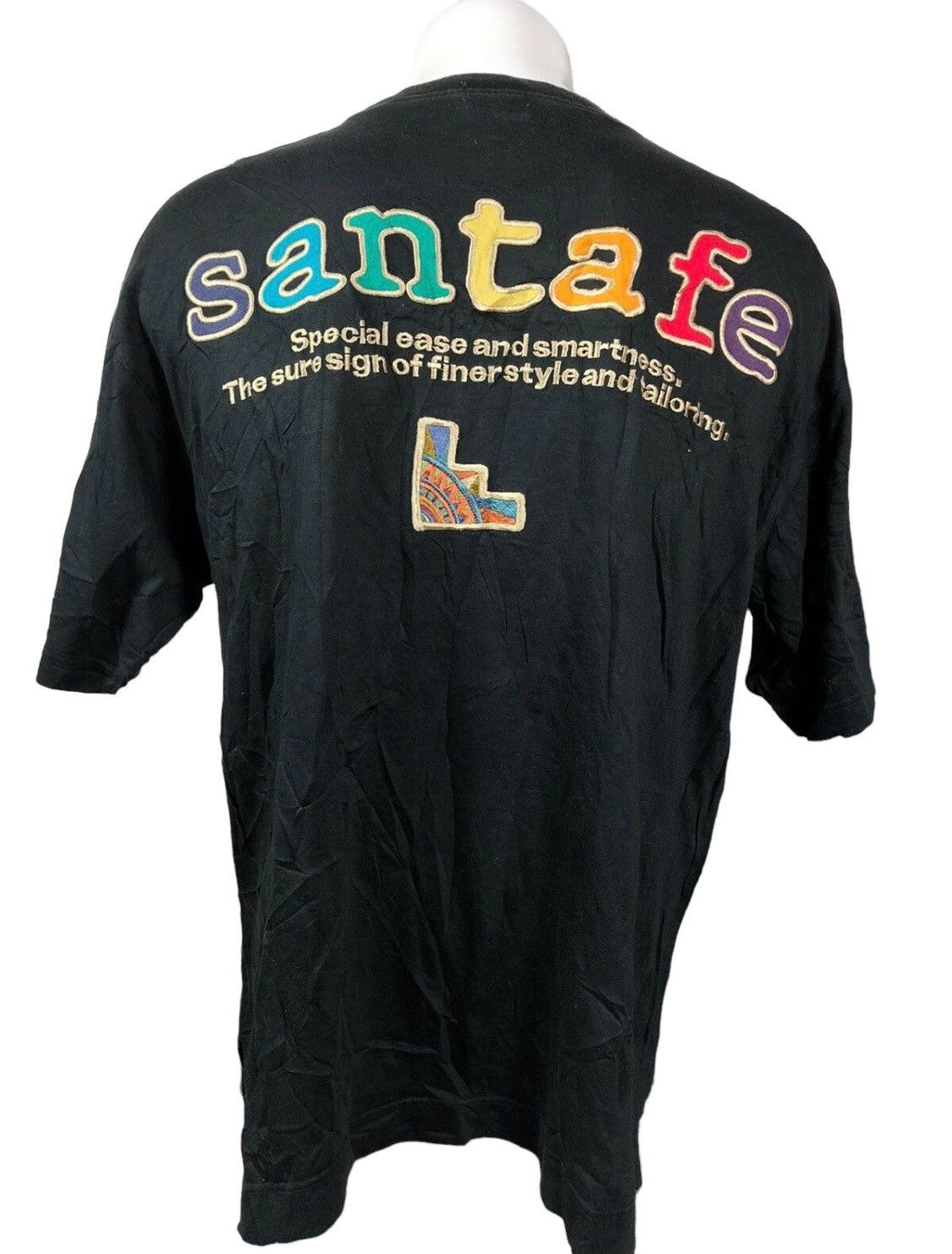 Japanese Brand Santa Fe Spell Out Big Logo Embroidery Shirt Size US XL / EU 56 / 4 - 1 Thumbnail