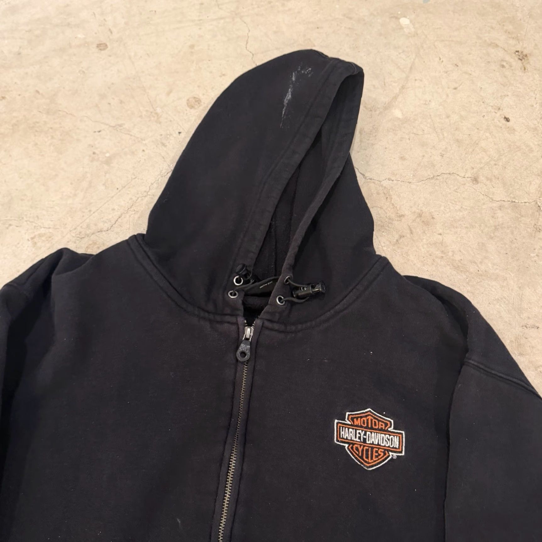 Harley Davidson Harley-Davidson Full Zip Jacket Sweatshirt Mens 3XL Distressed Black Cotton 3-in-1 Jacket Mens Size US XXL / EU 58 / 5 - 5 Thumbnail