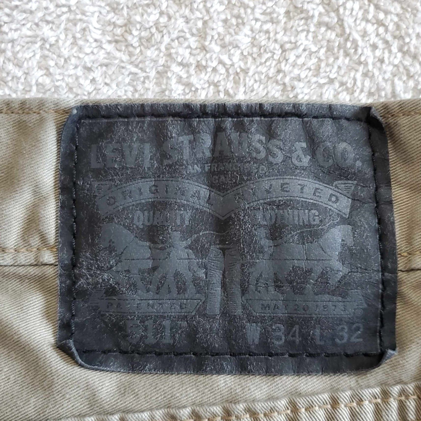 Levi's Levi's 511 Jeans Khaki Beige 34x30 Black Tag Tab Mens Regular Fit Trousers Pants Size US 32 / EU 48 - 2 Thumbnail