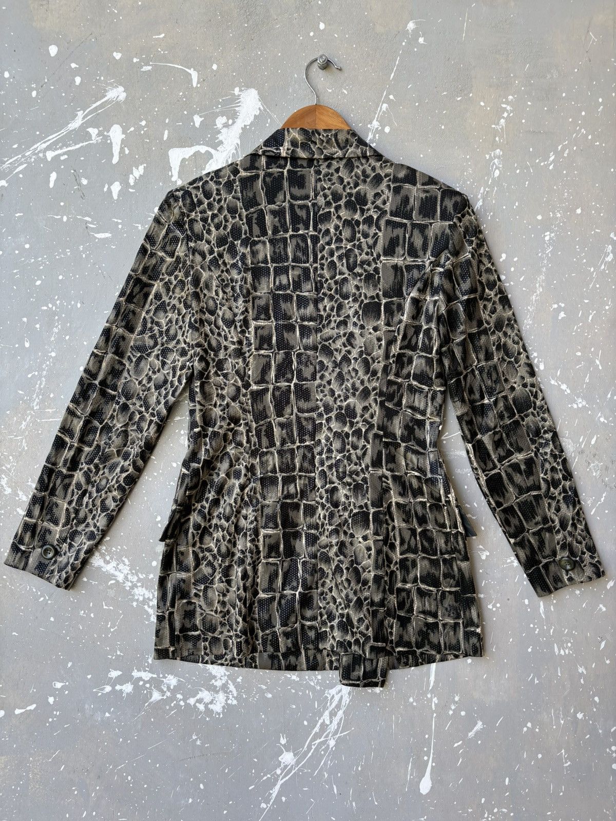 Japanese Brand Vintage Daef Snake Skin Pattern Animal Jacket Blazer Size US XS / EU 42 / 0 - 3 Thumbnail
