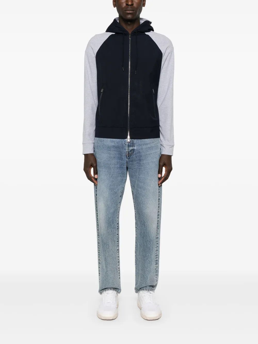 Paul & Shark PAUL & SHARK navy blue paneled hooded casual jacket Large Size US L / EU 52-54 / 3 - 4 Thumbnail