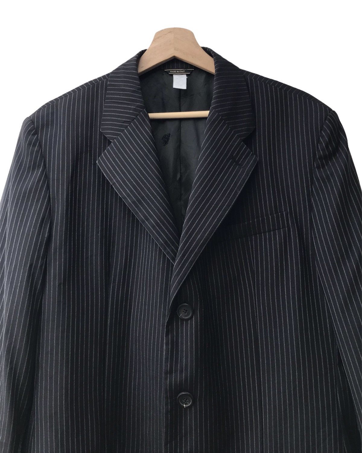 Versace Versace Striped Wool Blazer Suit Made in Italy Size US L / EU 52-54 / 3 - 7 Thumbnail