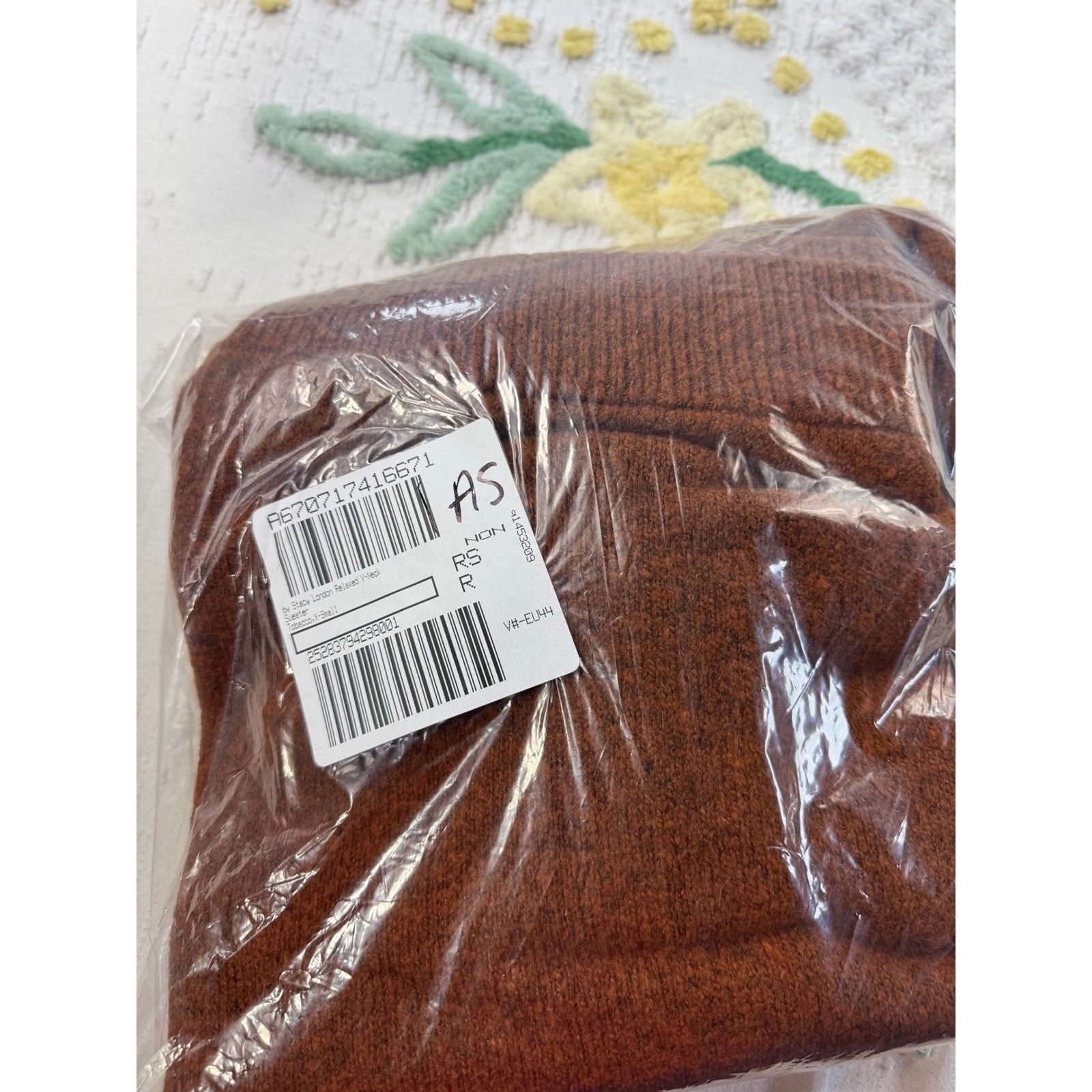 & Other Stories By Stacy London Burnt Orange V-Neck Tunic Sweater XS A670717 Size XS / US 0-2 / IT 36-38 - 9 Thumbnail