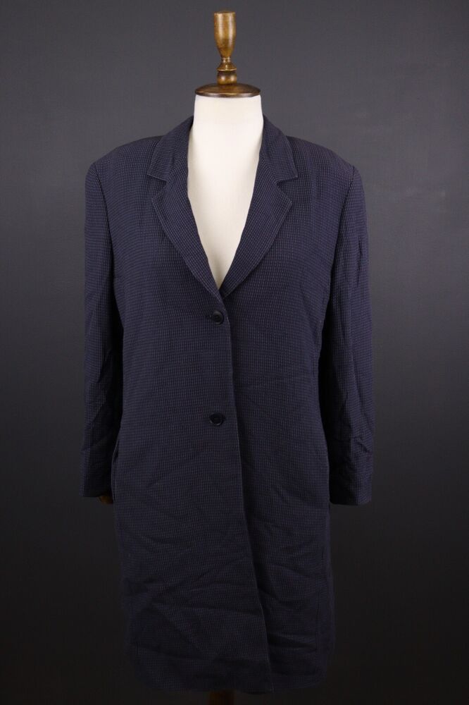 image of Avant Garde Max Mara Overcoat in Blue, Women's (Size XL)