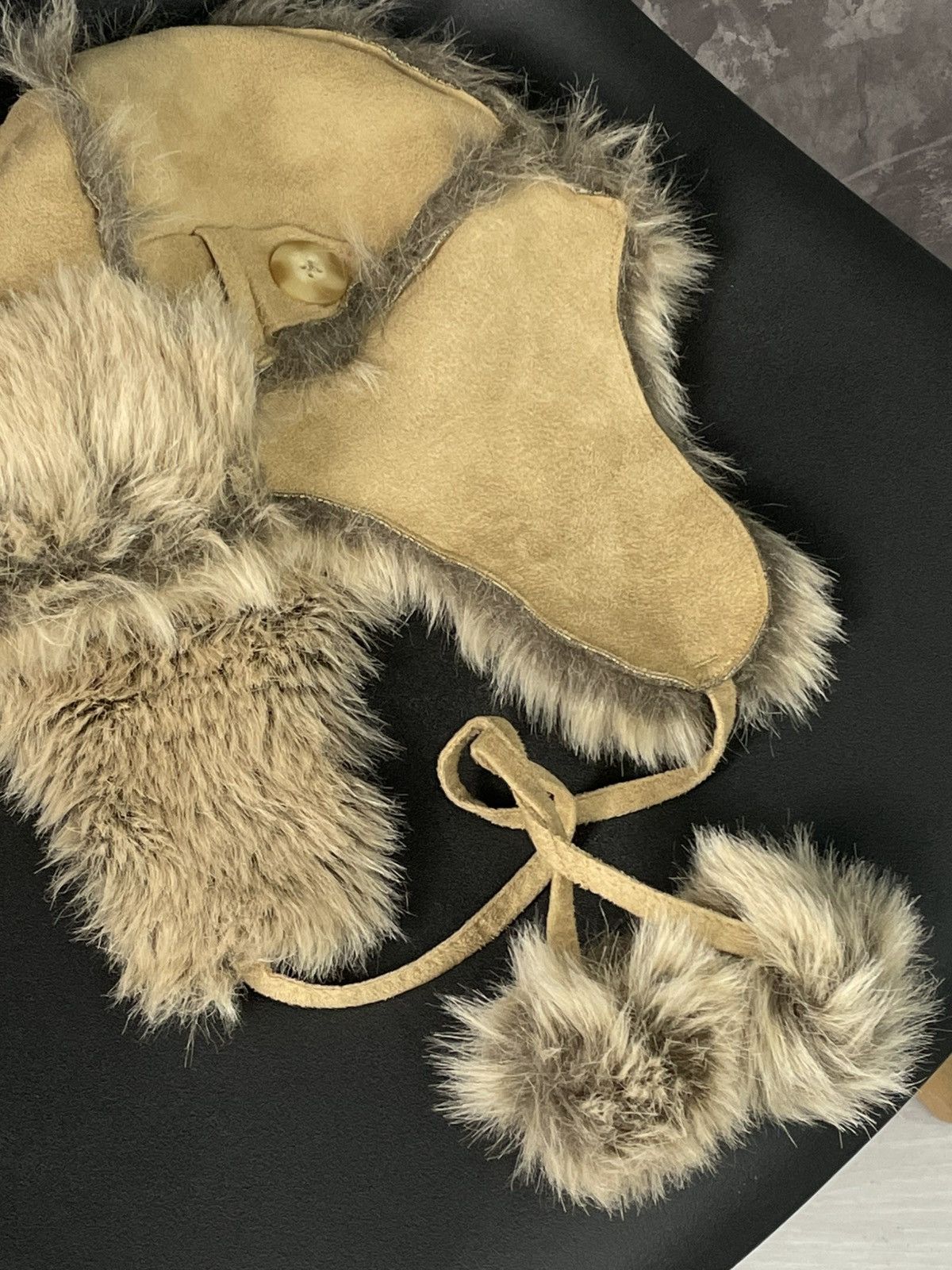 20471120 × Hysteric Glamour × Japanese Brand Y2K Style Mohair Fuzzy Ushanka Hat Faux Fur Size ONE SIZE - 4 Thumbnail