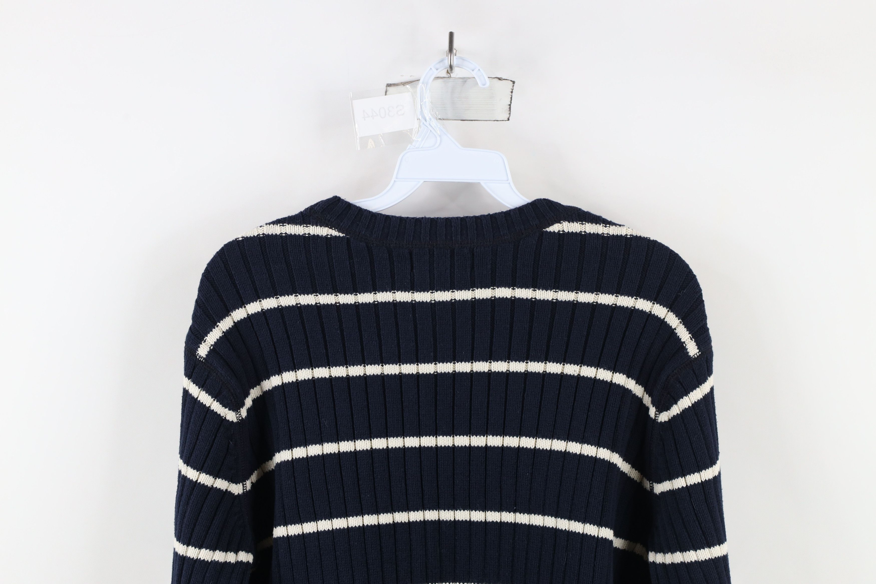 Polo Ralph Lauren Vintage 90s Y2K Ralph Lauren Ribbed Knit Sweater Blue Size US M / EU 48-50 / 2 - 7 Thumbnail