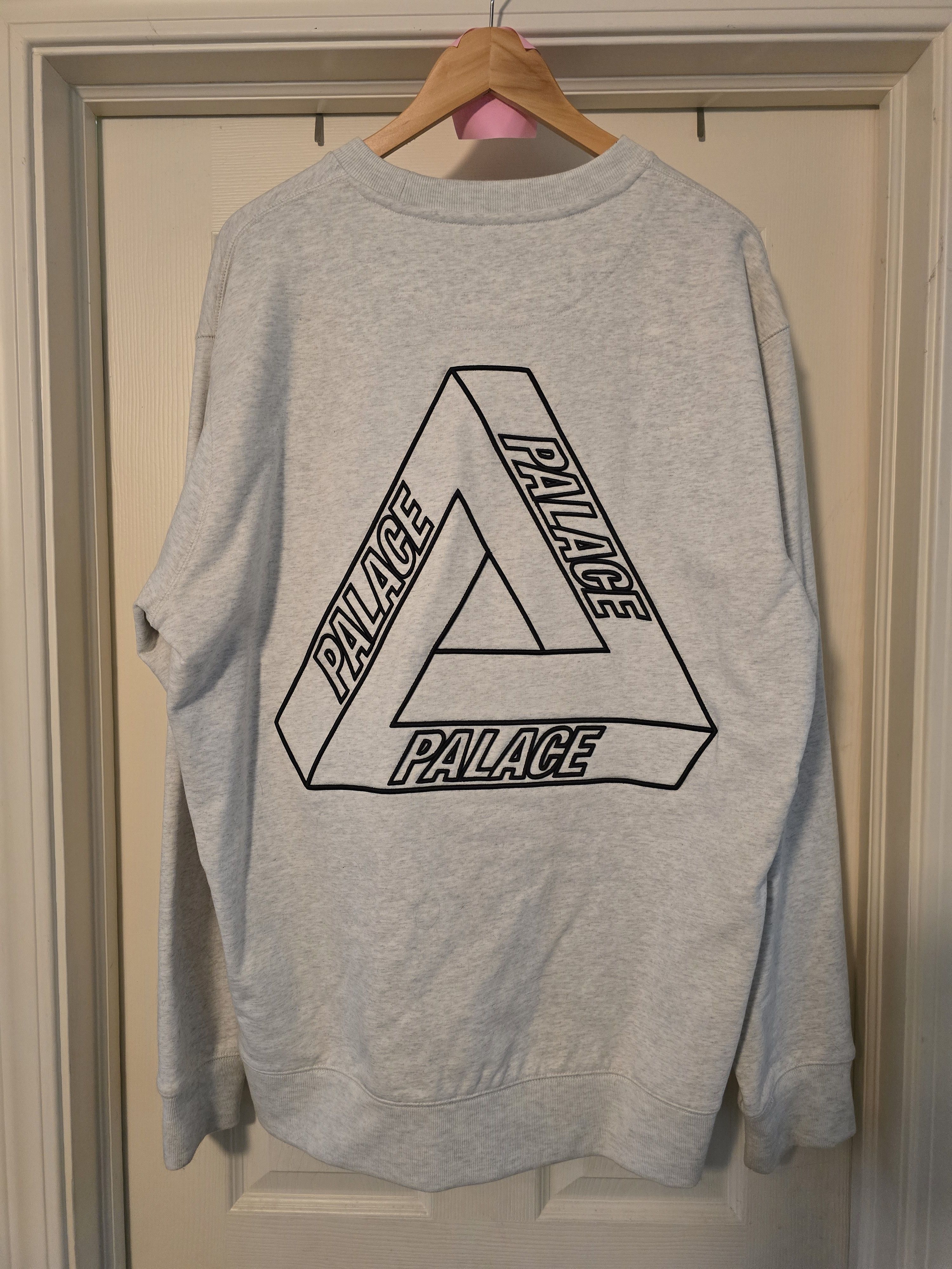 Palace Palace Outline Mit Designer Gray Sweater Size US XXL / EU 58 / 5 - 1 Thumbnail
