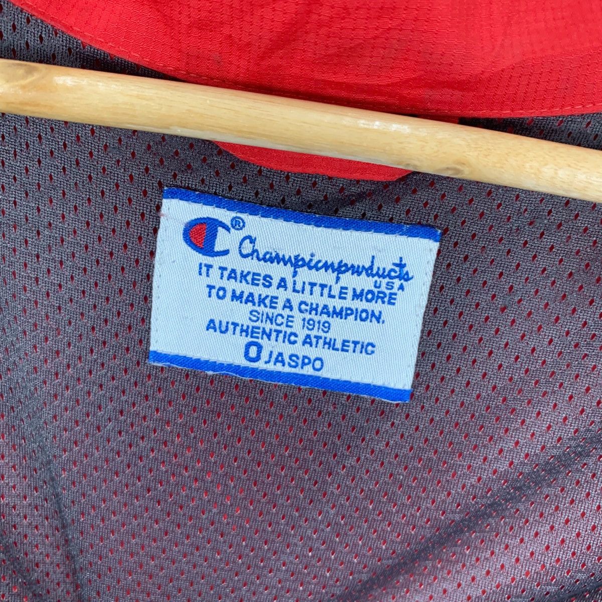 Champion Vintage CHAMPION PRODUCTS x JASPO Side Tape Red Jacket Size US L / EU 52-54 / 3 - 11 Thumbnail