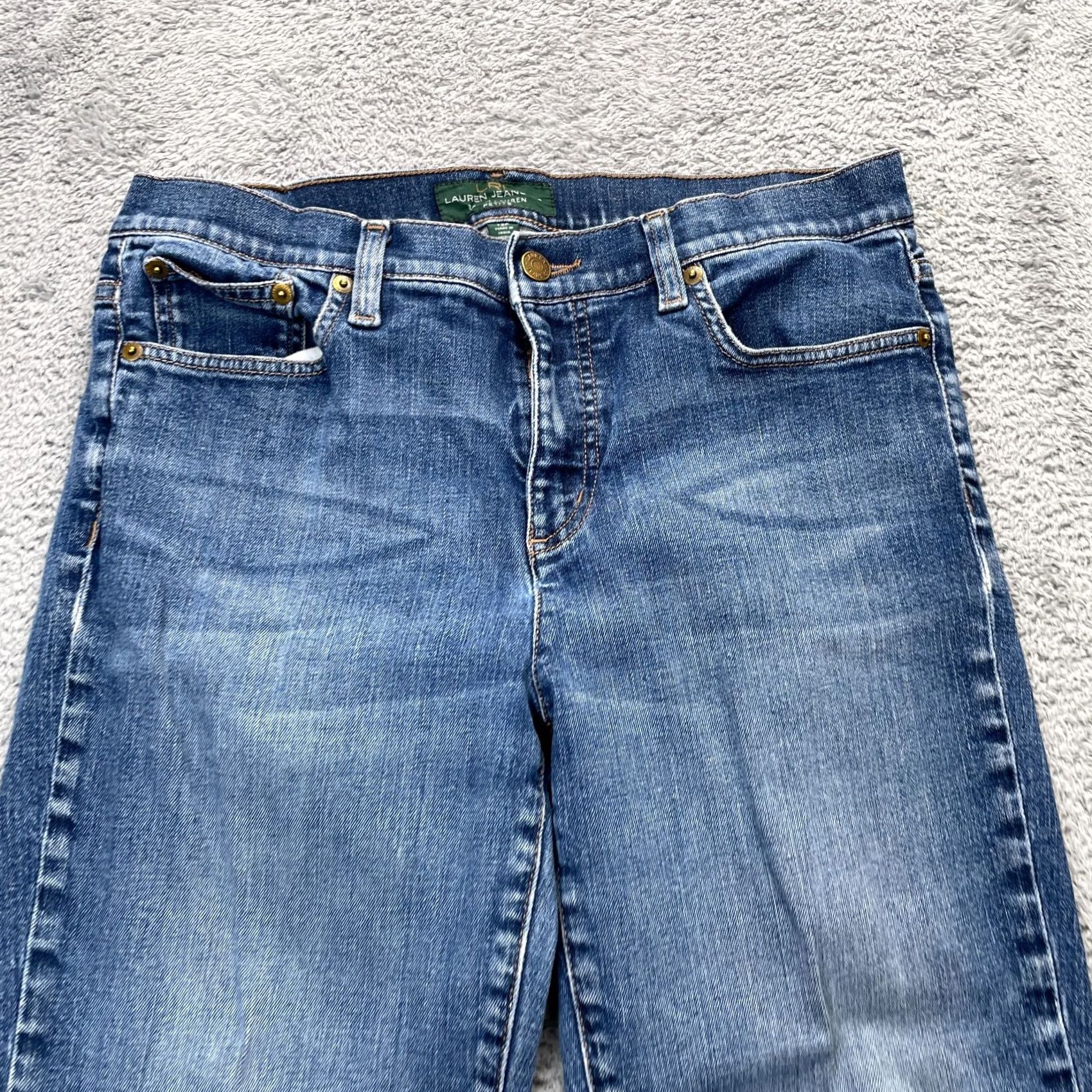Ralph Lauren Lauren Ralph Lauren Jeans Women 12P Blue Denim Straight Leg Cotton Stretch Light Size 30" / US 8 / IT 44 - 3 Thumbnail