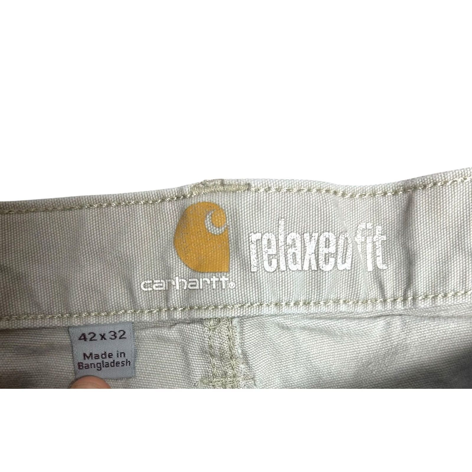 Carhartt VINTAGE Carhartt Force Relaxed Fit Ripstop Mens 42x32 Cargo Work Pants Brown Khaki Size US 42 / EU 58 - 6 Thumbnail