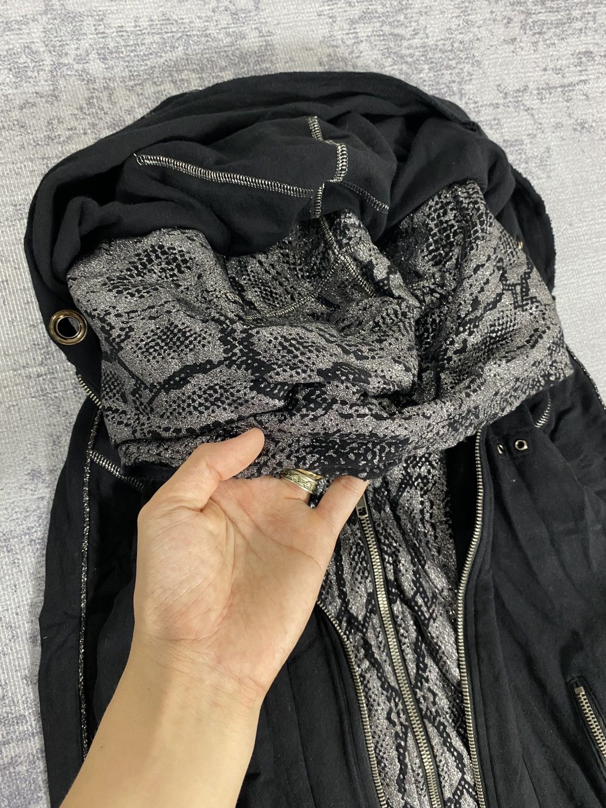Japanese Brand Japanese buffalo bobs double layer snake skin hoodie Size US S / EU 44-46 / 1 - 6 Thumbnail