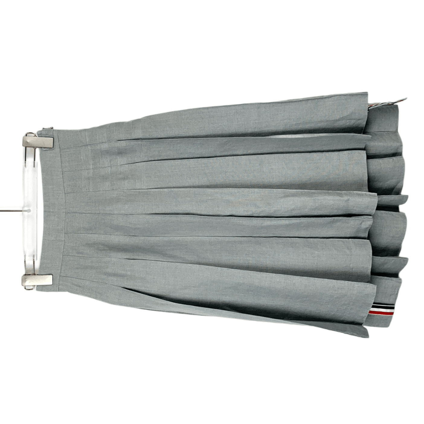 Thom Browne Thom Browne Grey classic wool pleated skirt Size S / US 4 / IT 40 - 1 Thumbnail