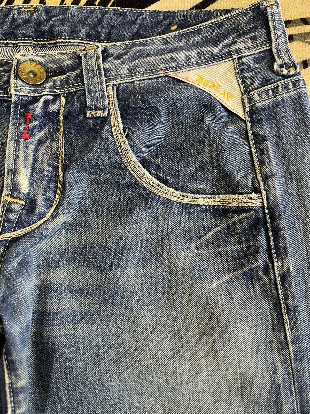 If Six Was Nine Vintage Replay Flare Faded Denim Size US 31 - 10 Thumbnail