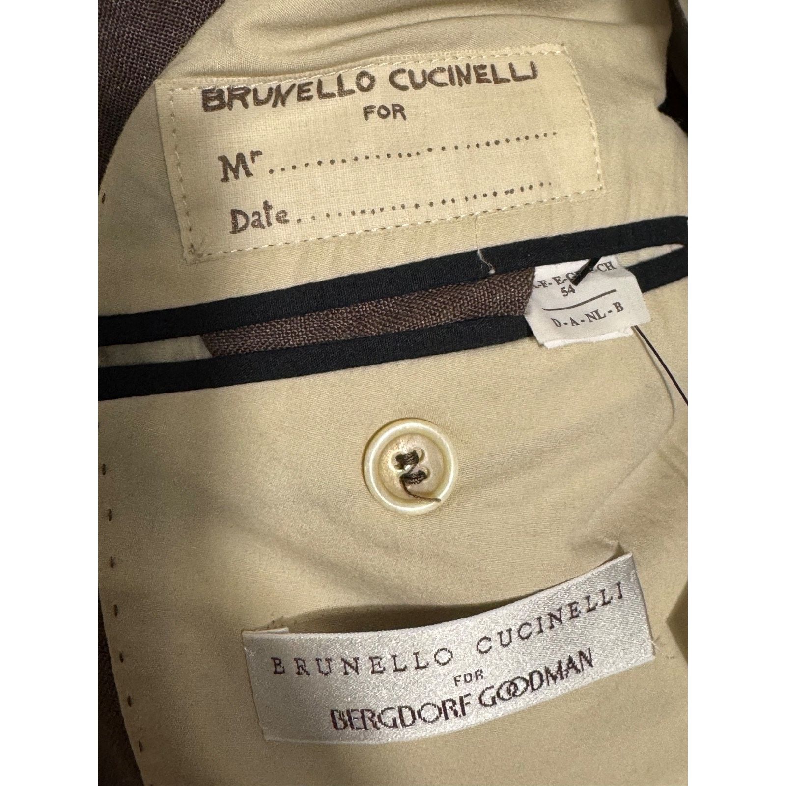 Brunello Cucinelli Brunello Cucinelli Brown Linen Blazer Sport Jacket 54 44R Size 44R - 5 Thumbnail